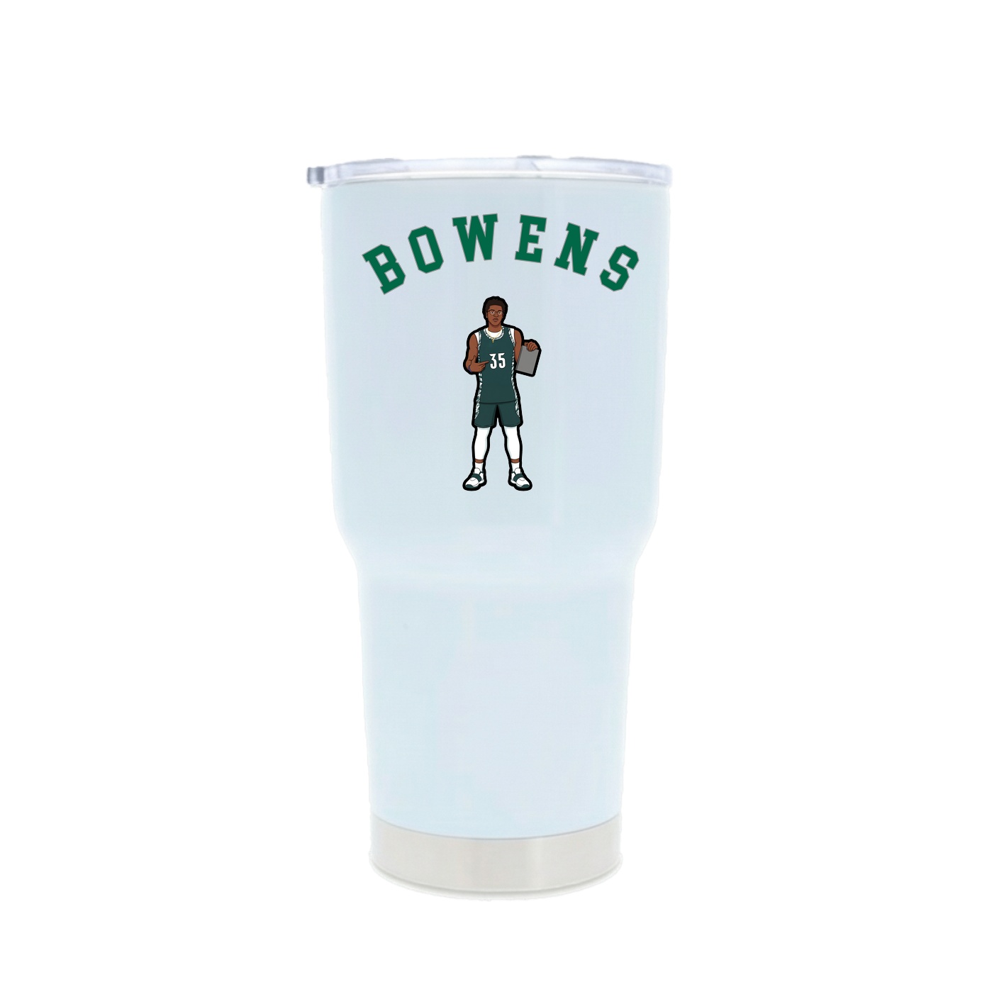 30oz Stainless Steel Tumbler — Shirsey Arch in White