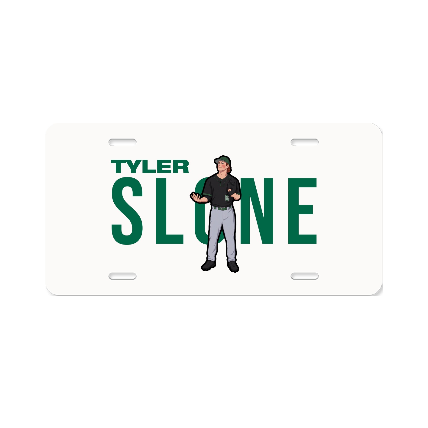 License Plate — Player Name in Classic