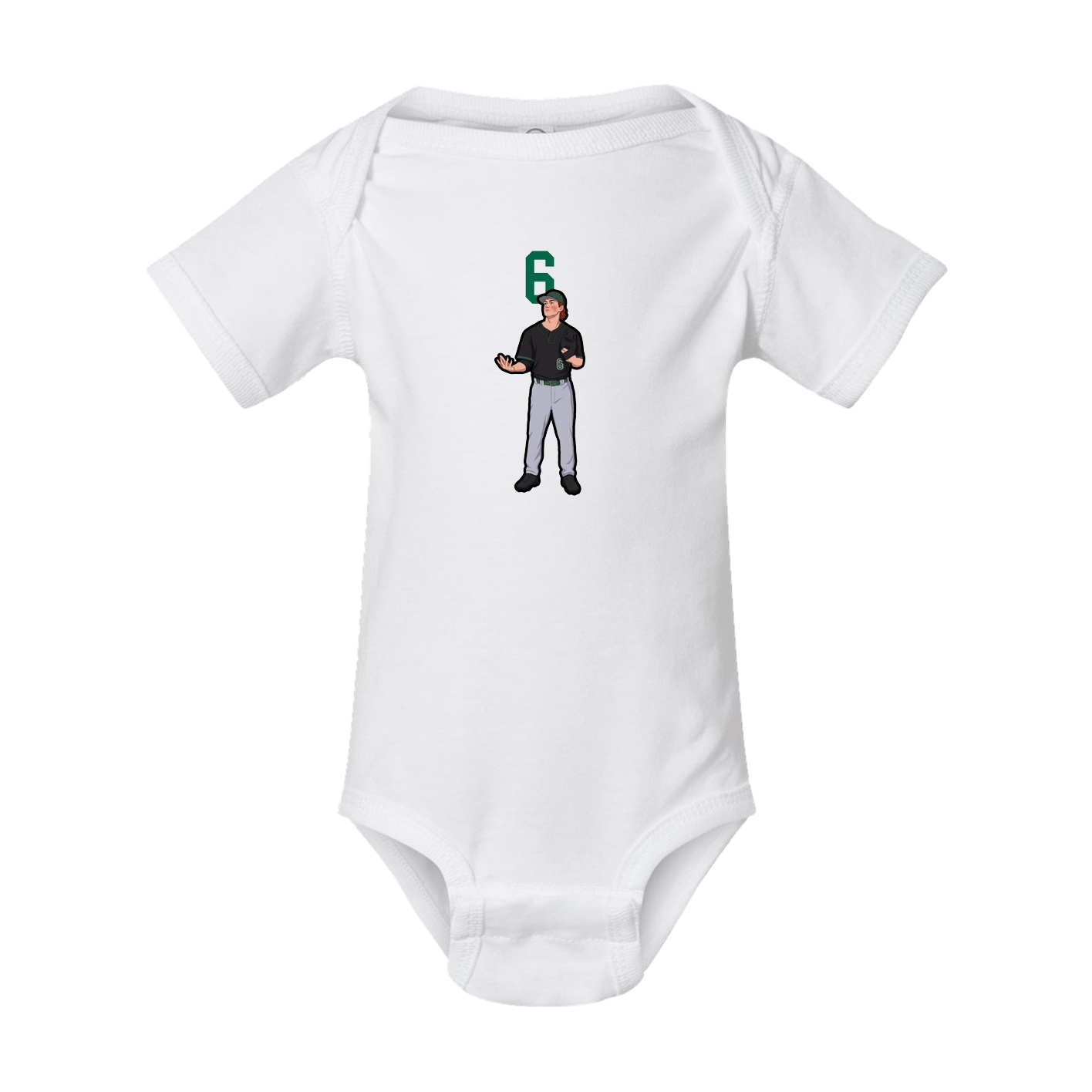 Baby Onesie — Number Top in White