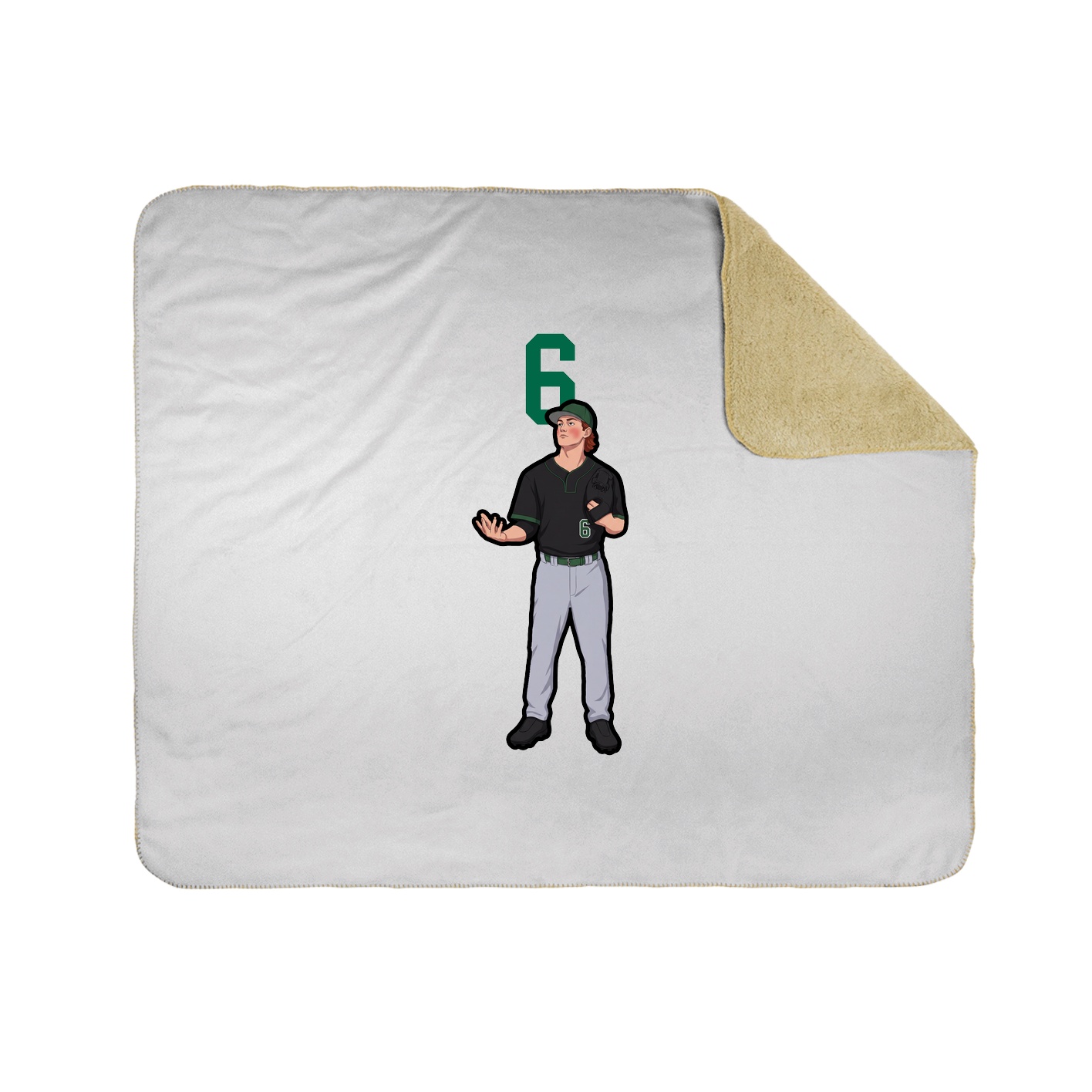 Throw Blanket — Number Top in White