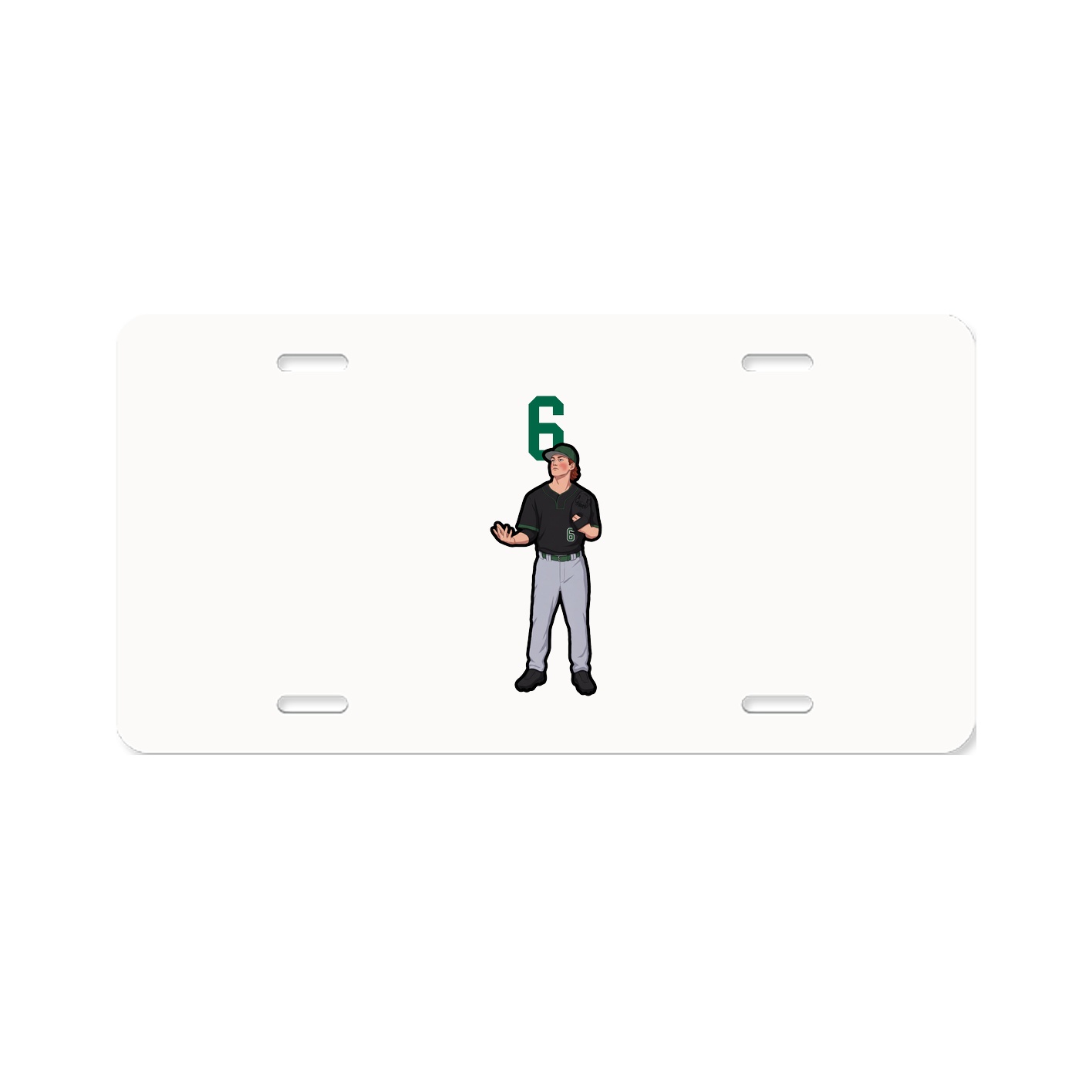 License Plate — Number Top in Classic