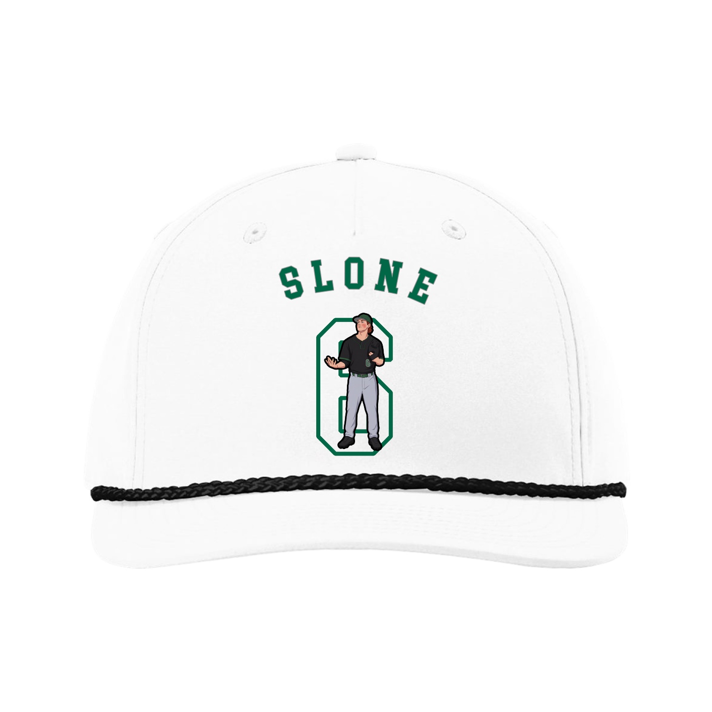 Five-Panel Classic Rope Cap — Shirsey Arch in White