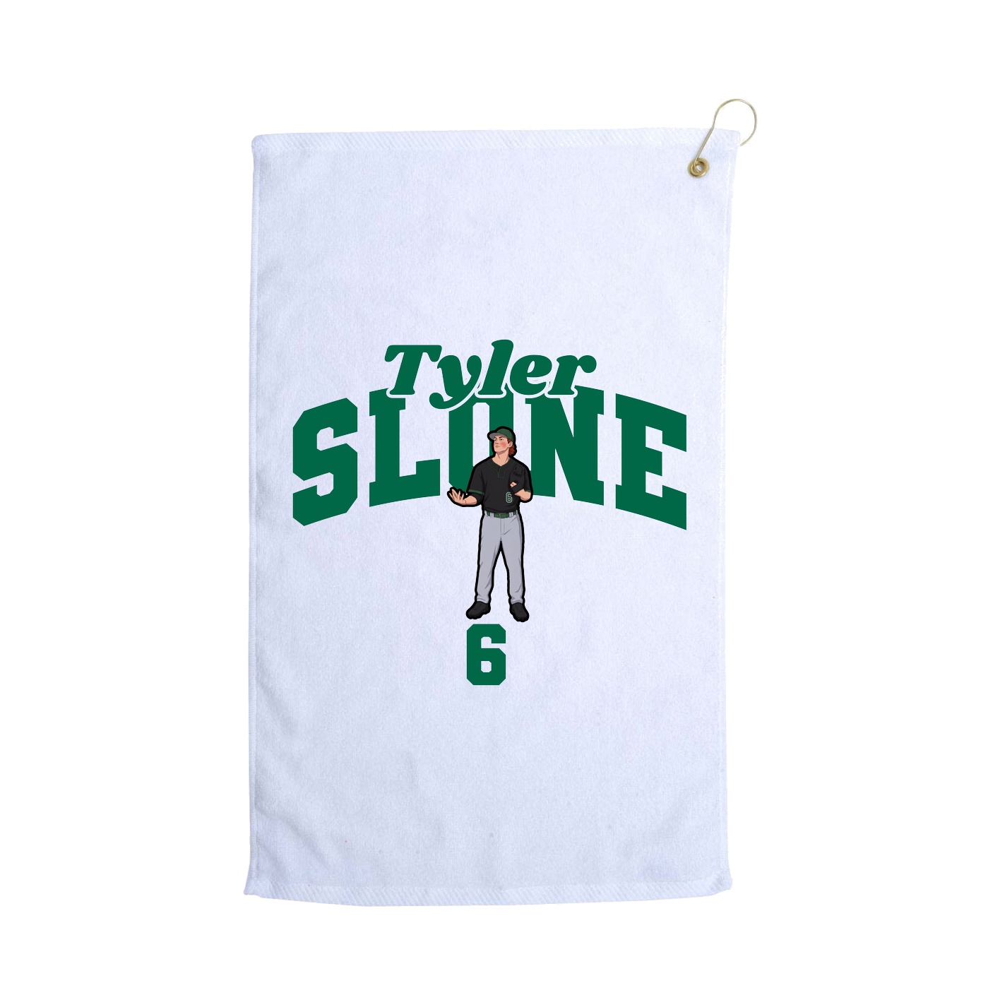 Golf Towel — Signature Arch in White