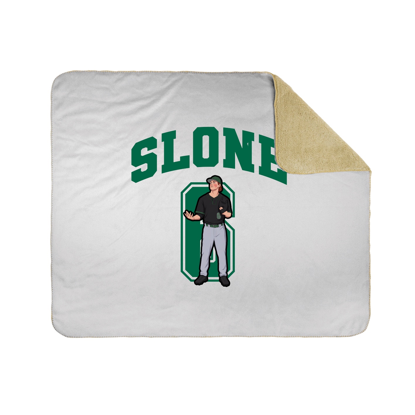 Throw Blanket — Number in White