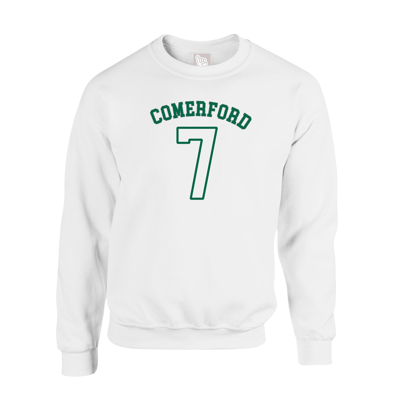 Fleece Crew — Shirsey Arch in White