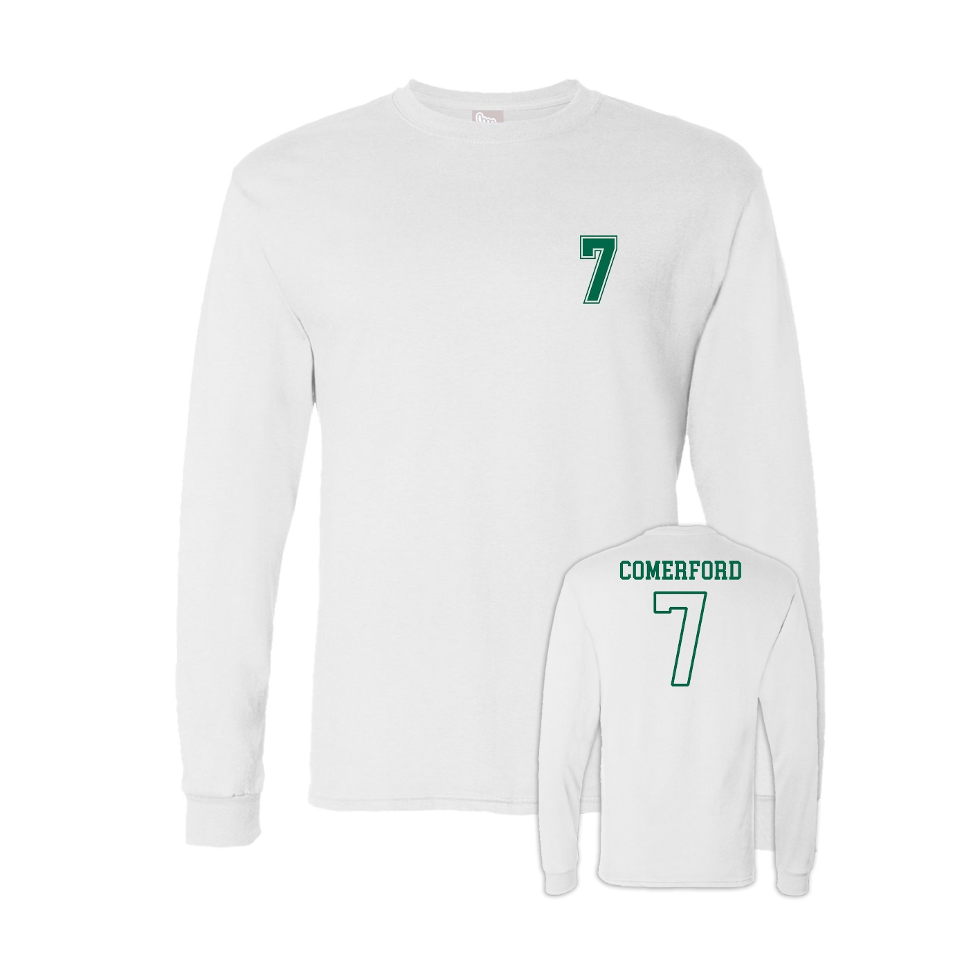 Long Sleeve Tee — Chest Back in White