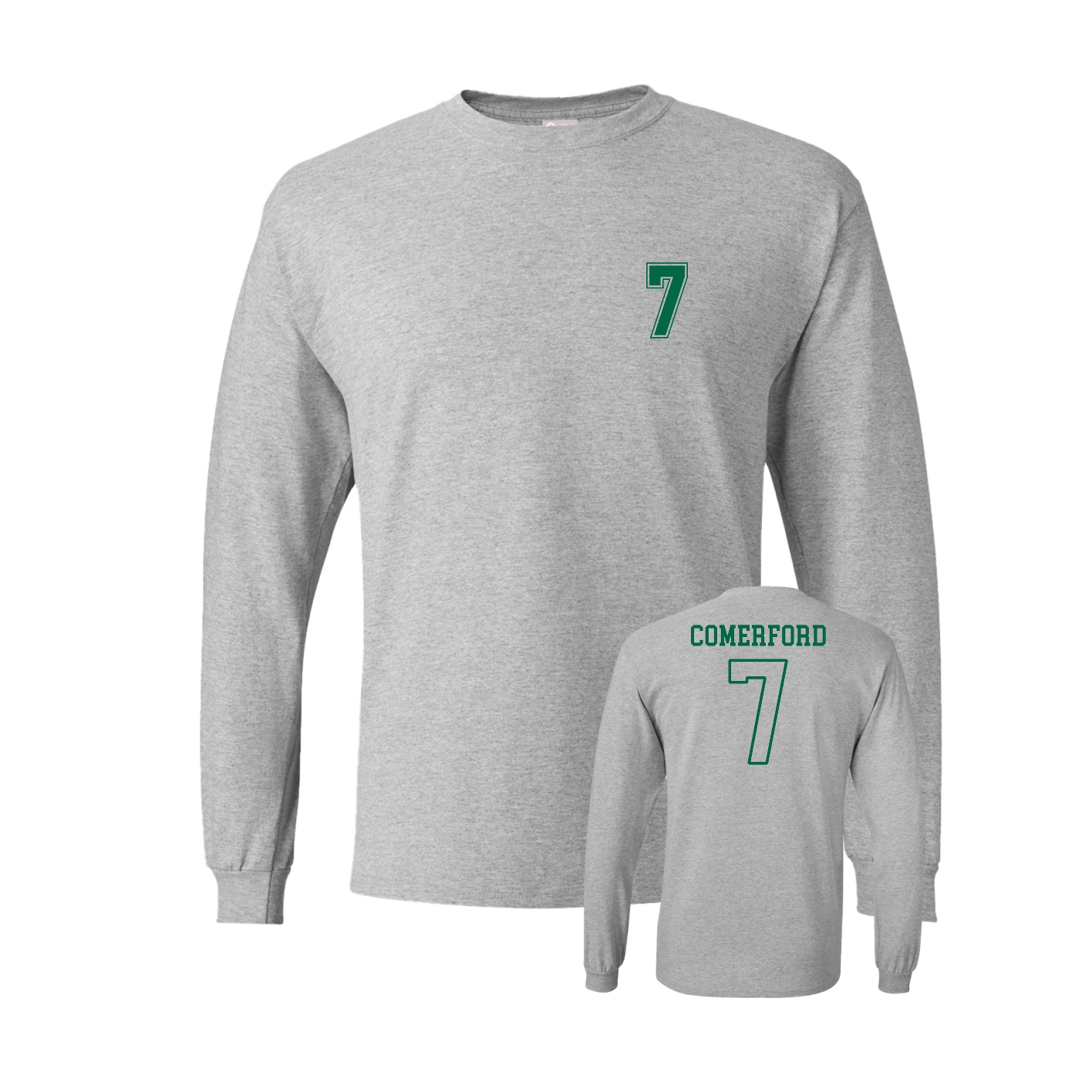 Long Sleeve Tee — Chest Back in Grey