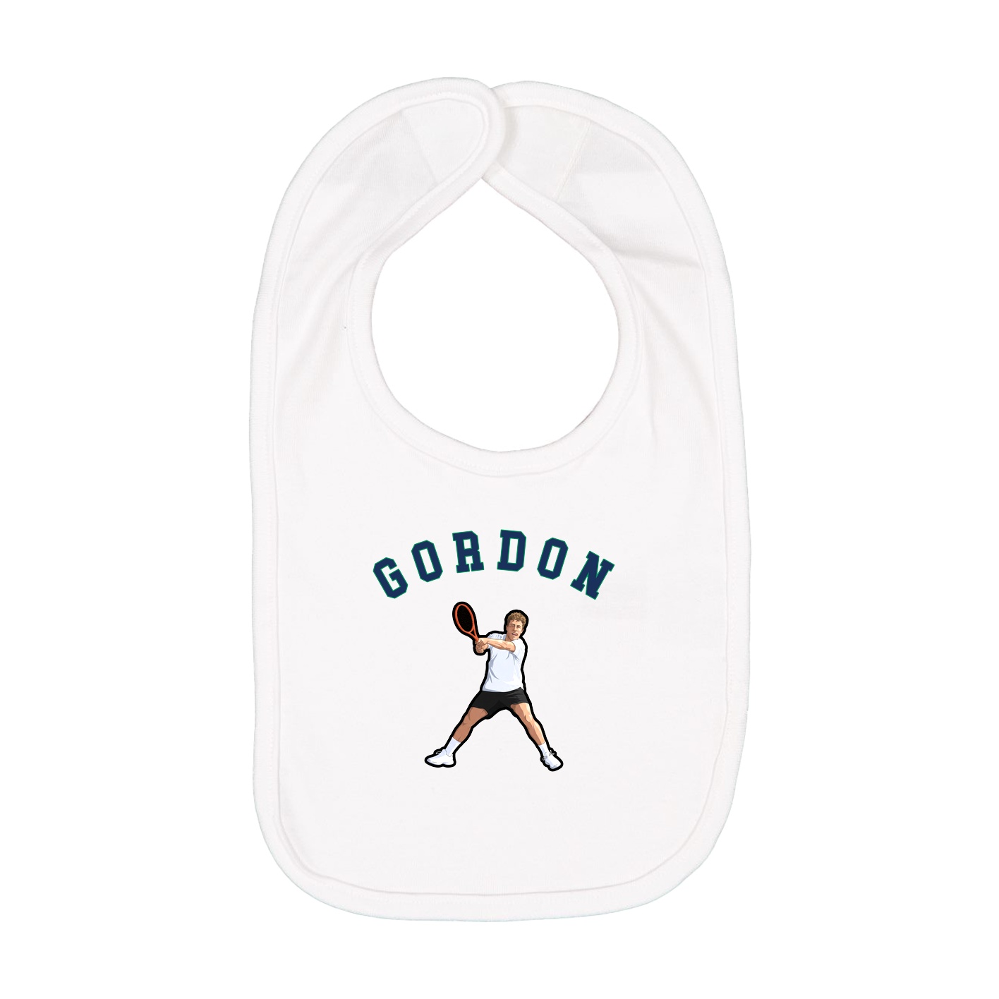 Infant Bib — Shirsey Arch in White
