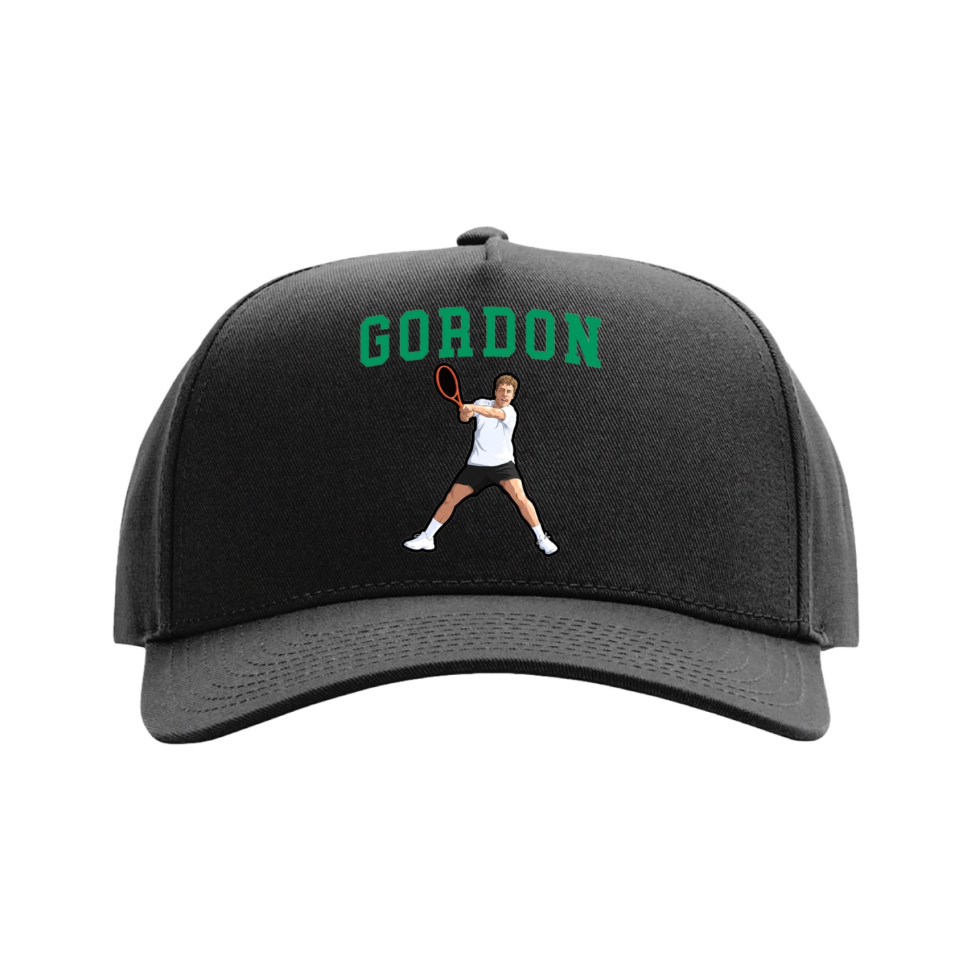 Full Fabric Five-Panel Champ Cap — Shirsey in Black