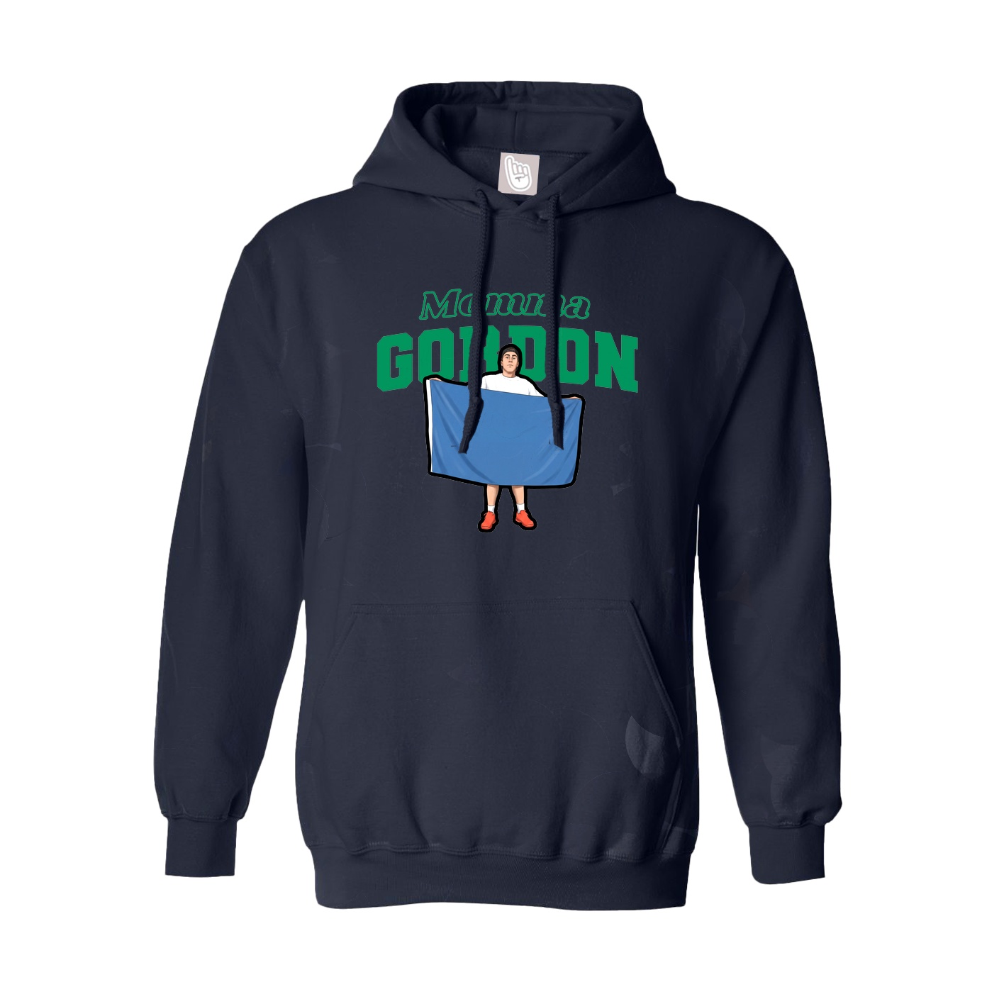 Youth Hoodie — Mothers Day Block in Navy