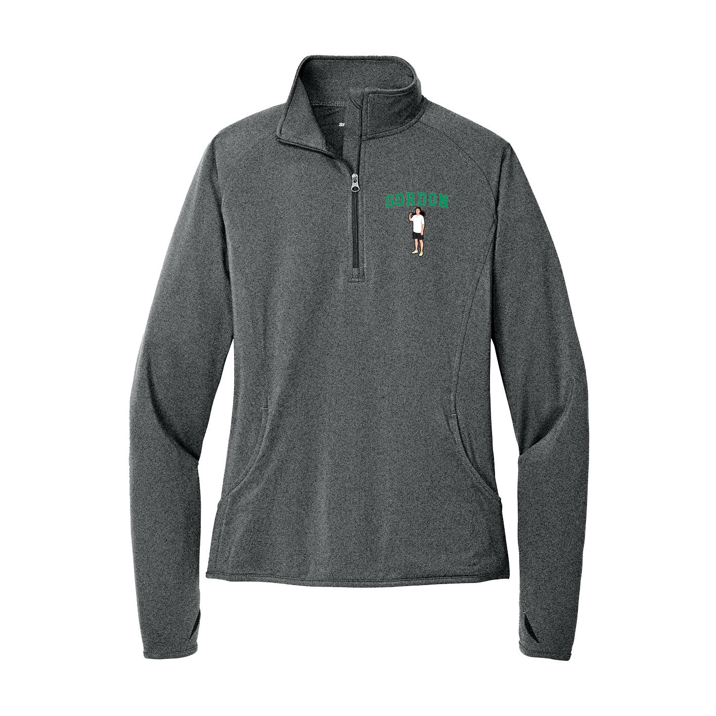 Women's Q-Zip Pullover — Shirsey in Grey
