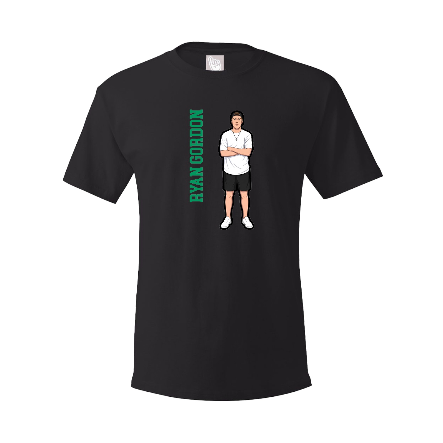 Tee — Name Vertical in Black