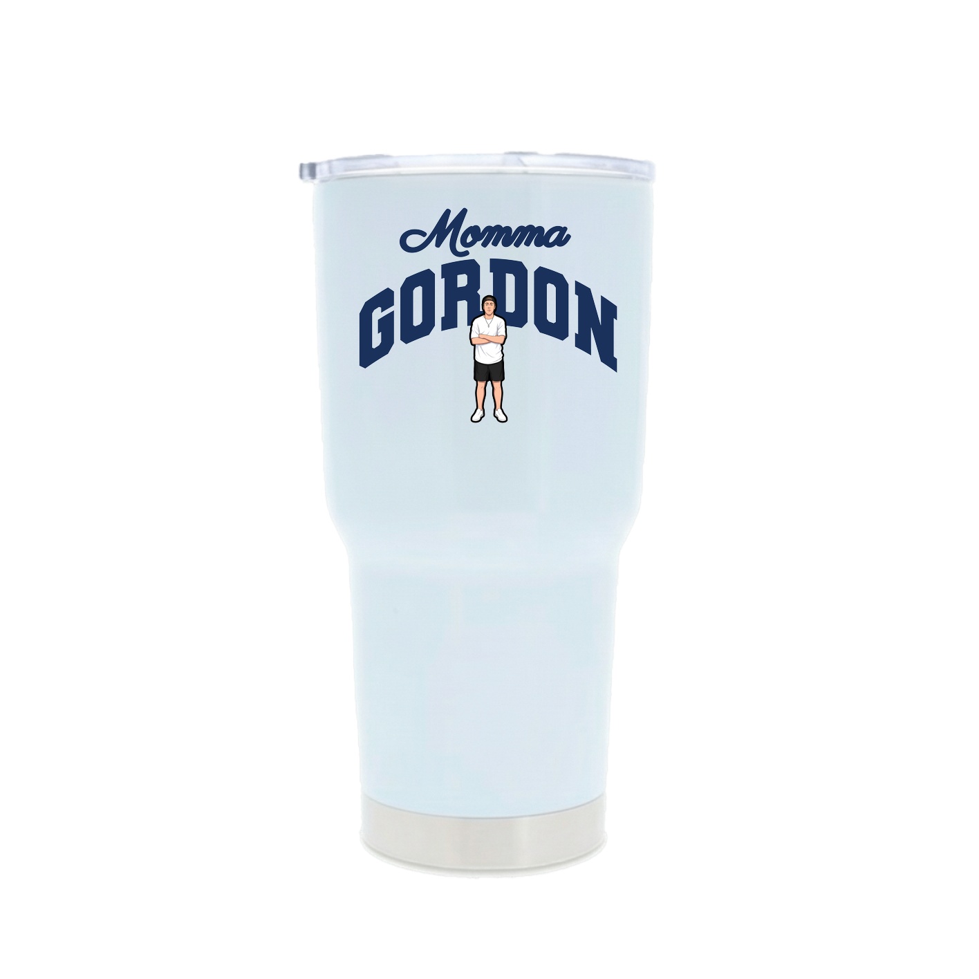 30oz Stainless Steel Tumbler — Mothers Day Arch in White