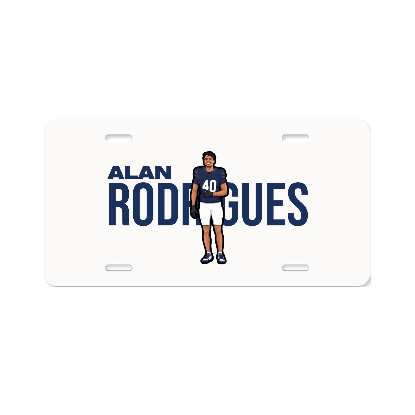 License Plate — Player Name in Classic