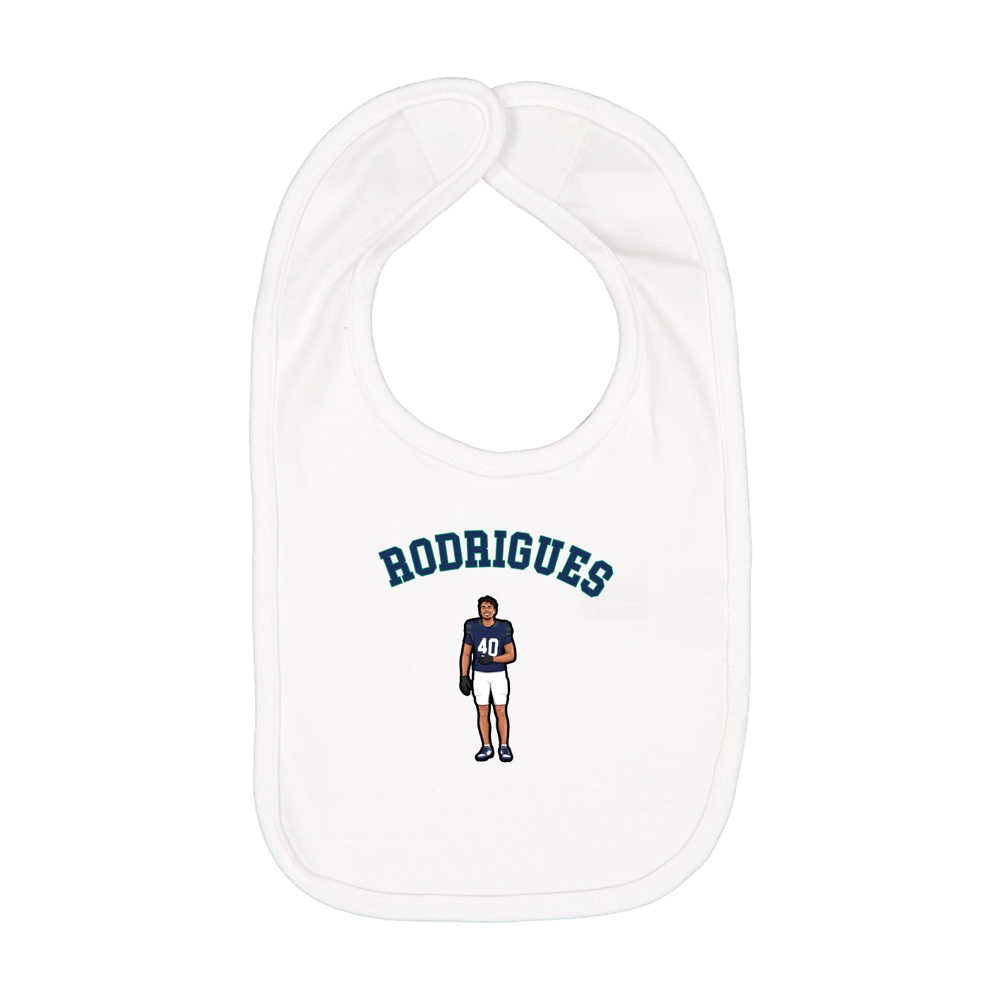 Infant Bib — Shirsey Arch in White