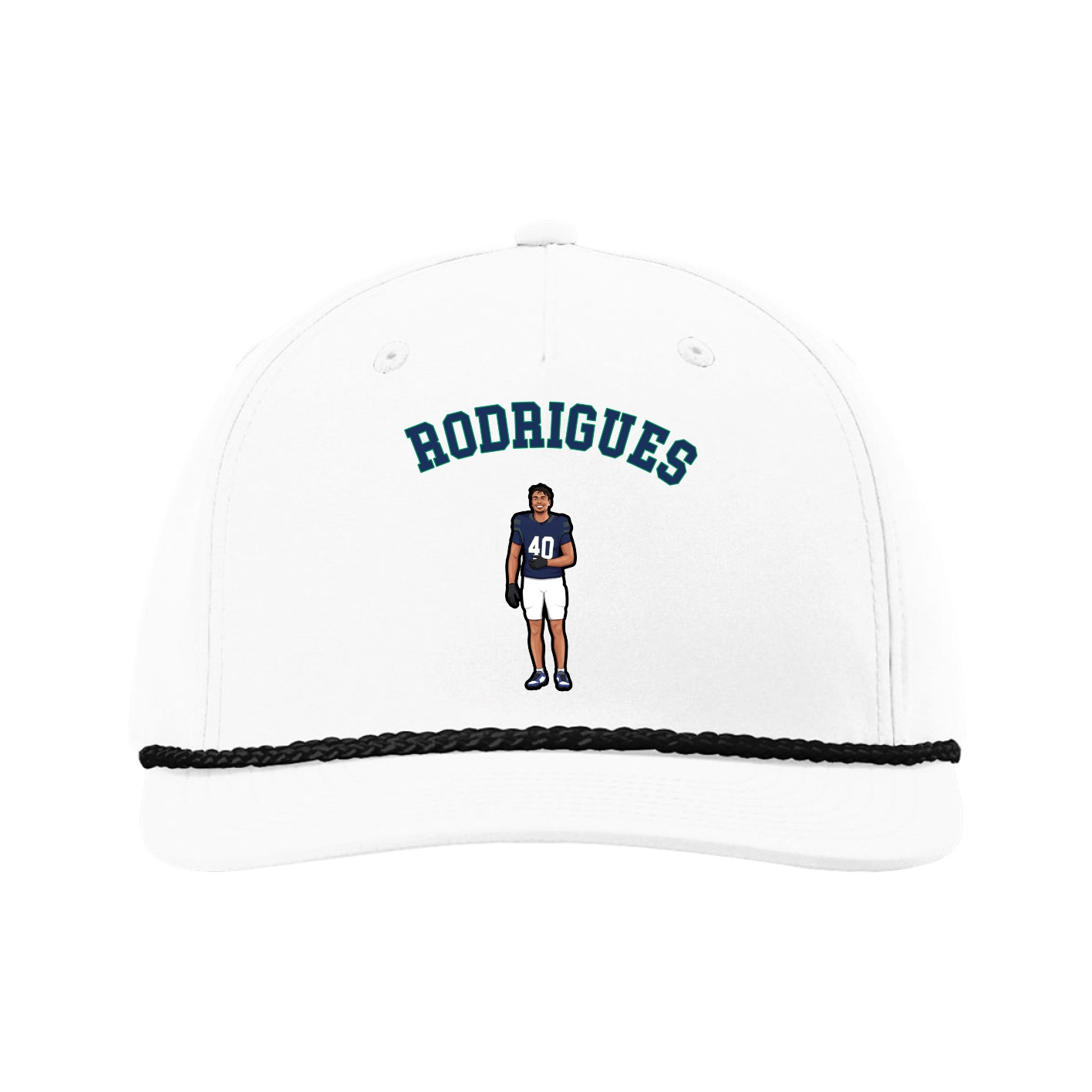 Five-Panel Classic Rope Cap — Shirsey Arch in White