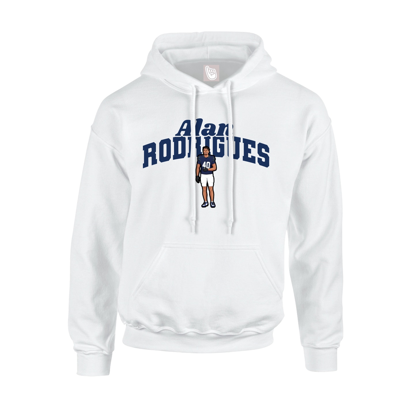 Hoodie — Signature Arch in White