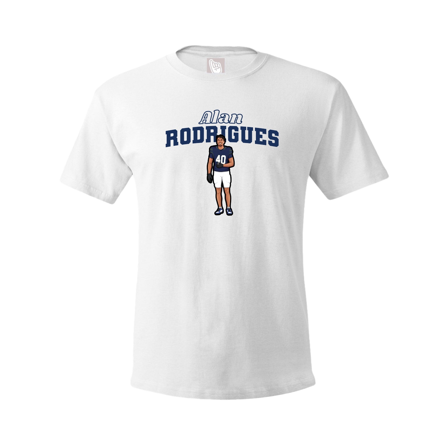 Youth Tee — Name Arch in White