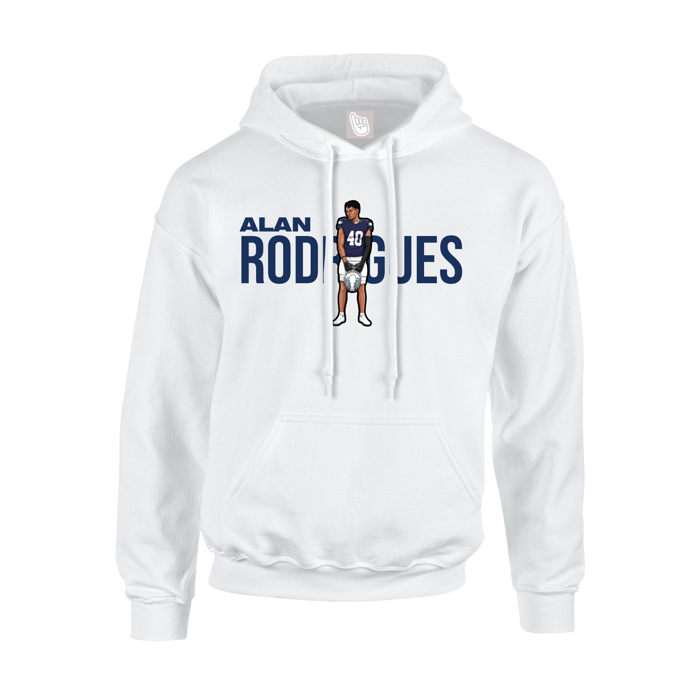Youth Hoodie — Player Name in White