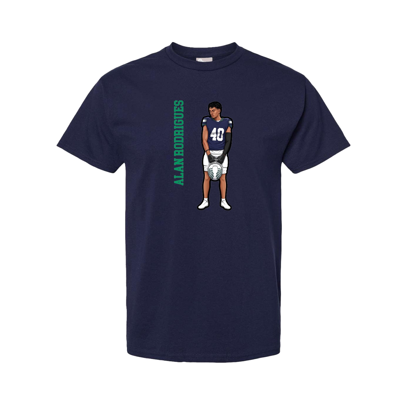 Tee — Name Vertical in Navy