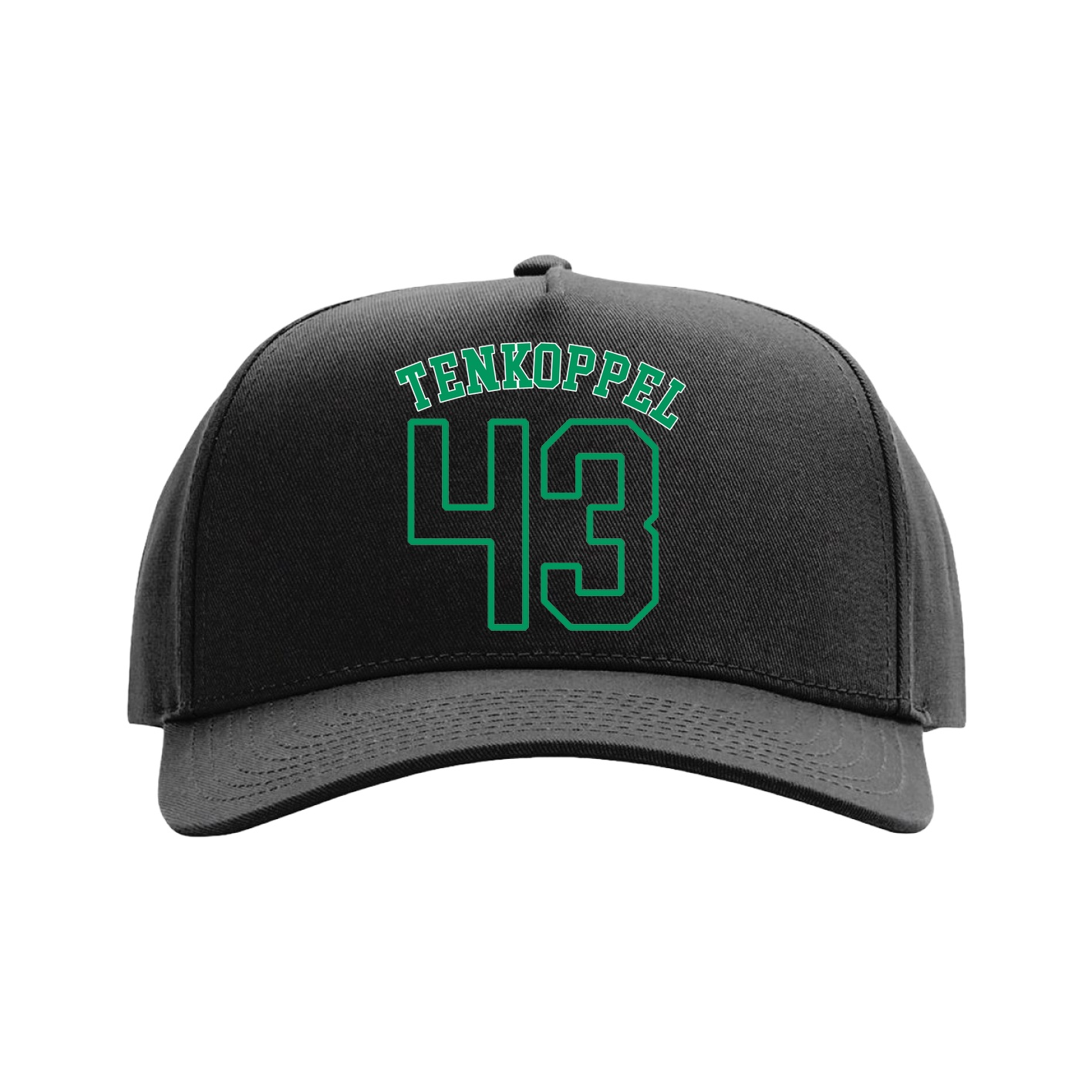 Full Fabric Five-Panel Champ Cap — Shirsey Arch in Black