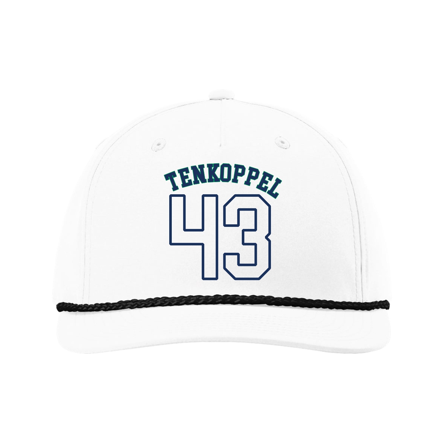 Five-Panel Classic Rope Cap — Shirsey Arch in White