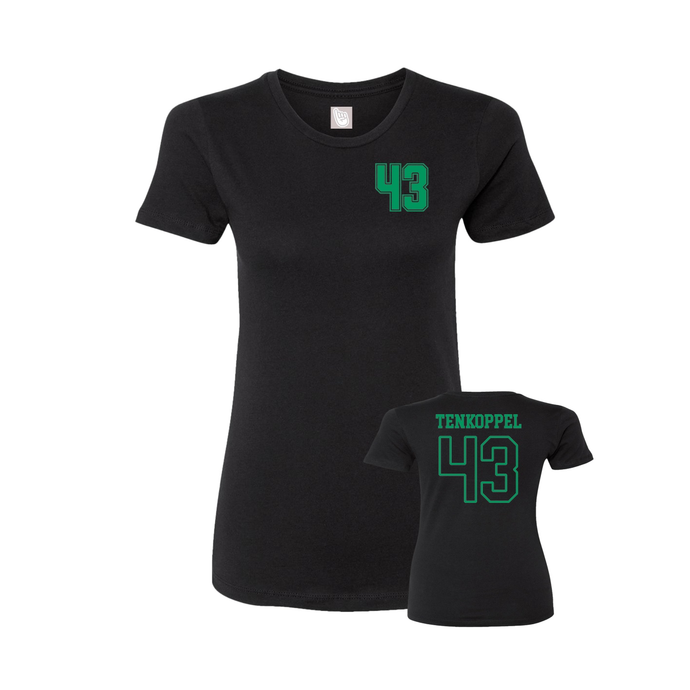 Womens Tee — Chest Back in Black
