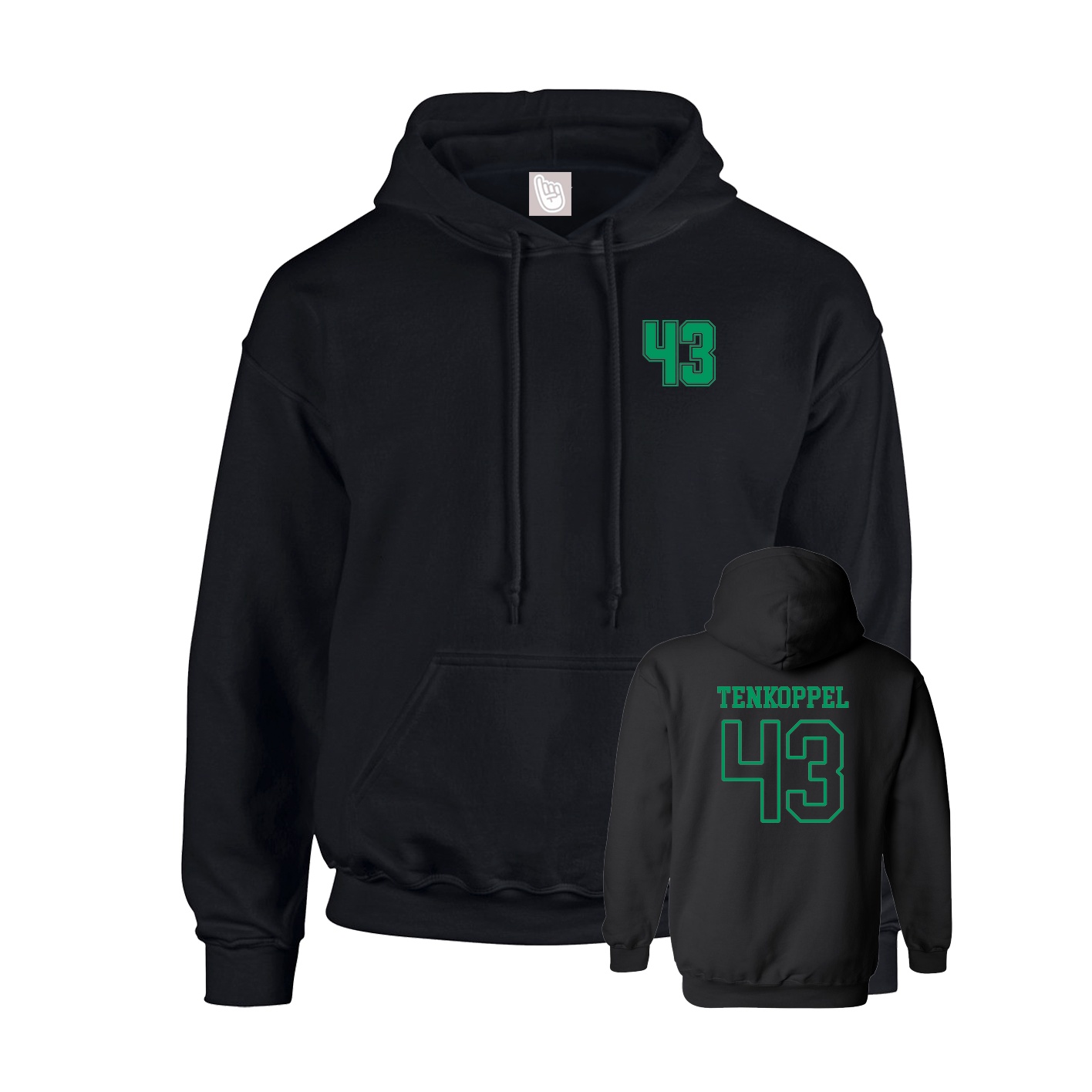 Youth Hoodie — Chest Back in Black