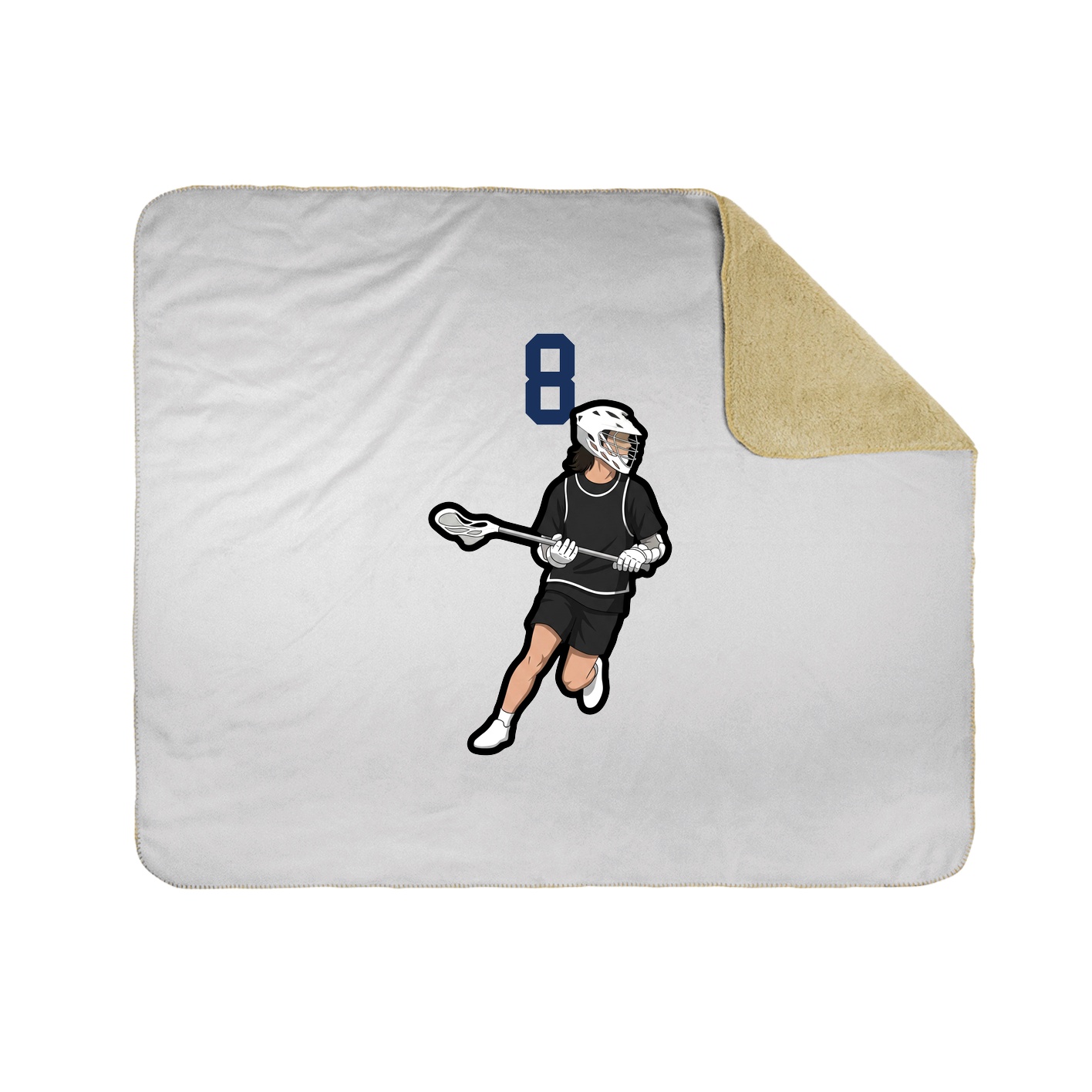 Throw Blanket — Number Top in White