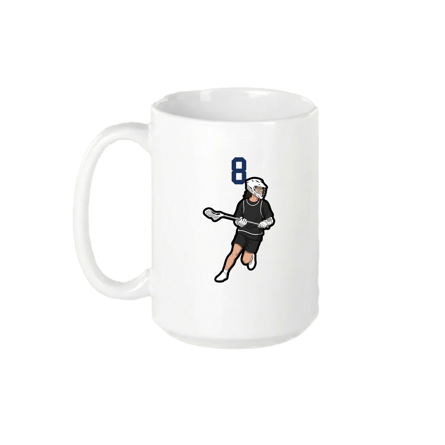 15oz Coffee Mug — Number Top in White