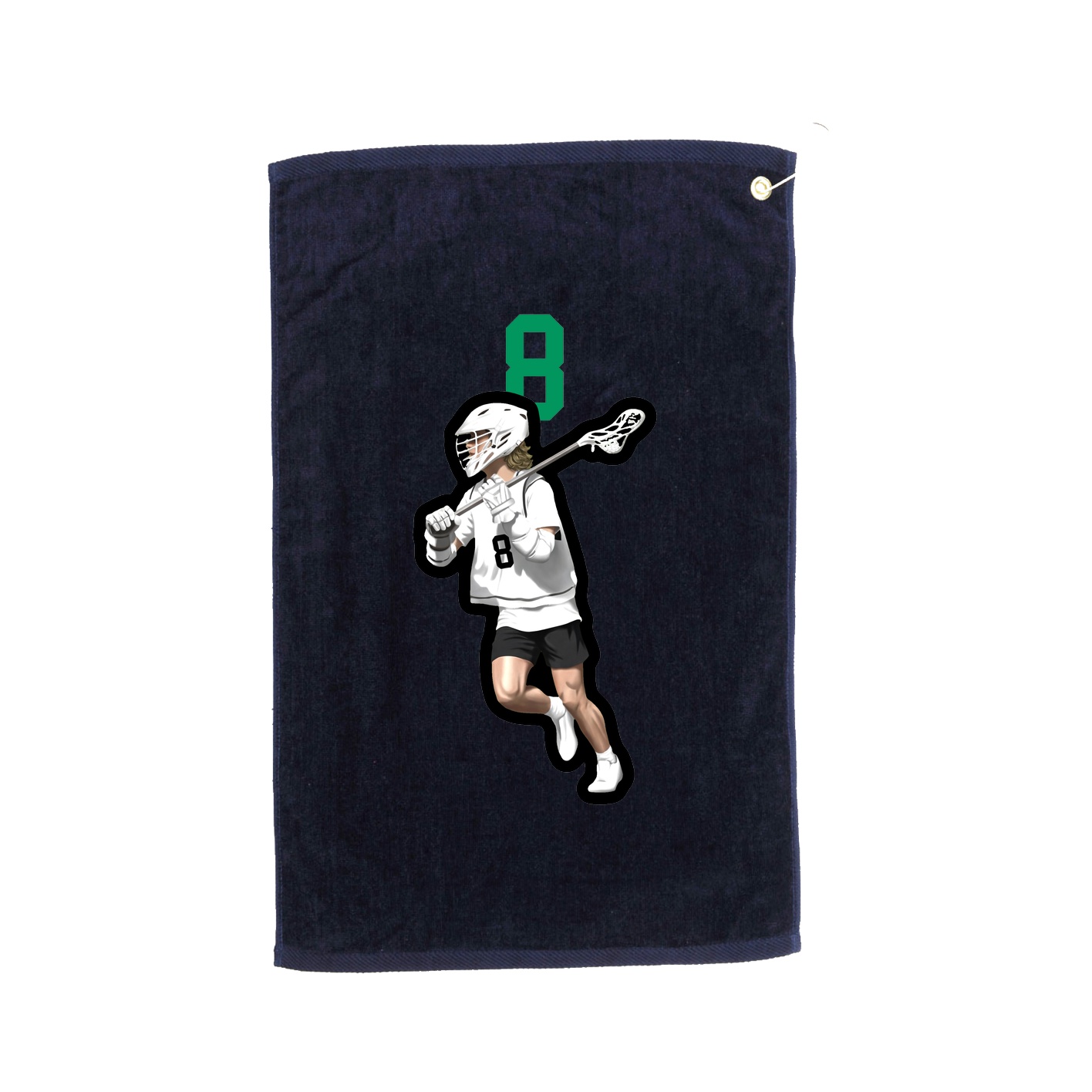 Golf Towel — Number Top in Navy