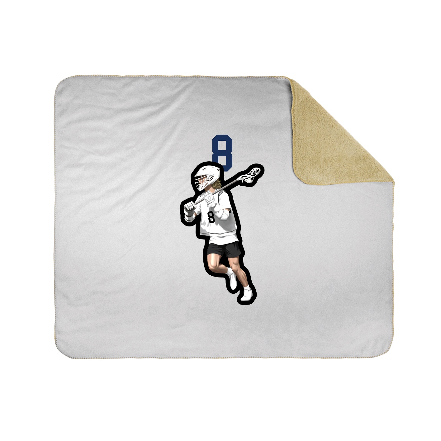 Throw Blanket — Number Top in White