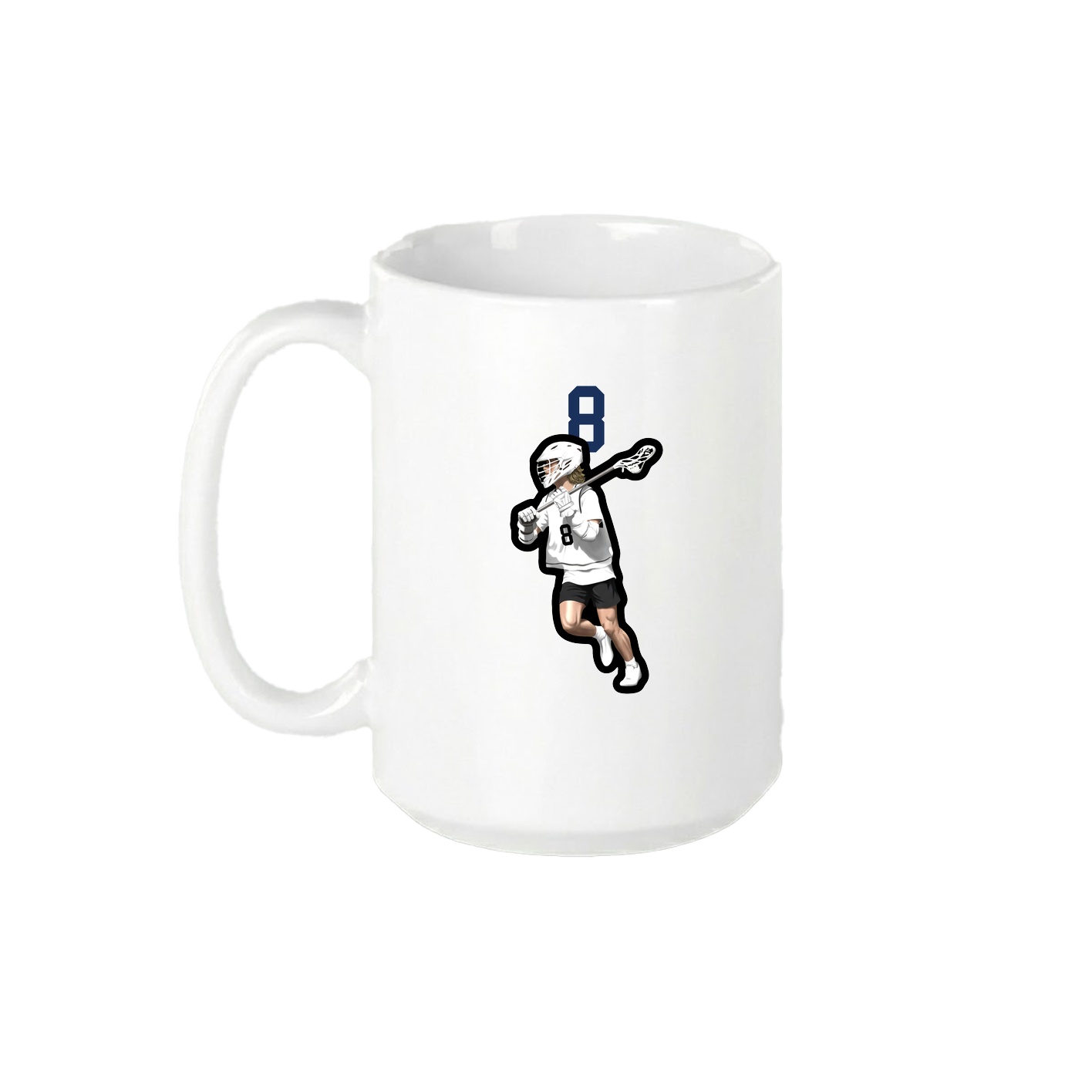 15oz Coffee Mug — Number Top in White