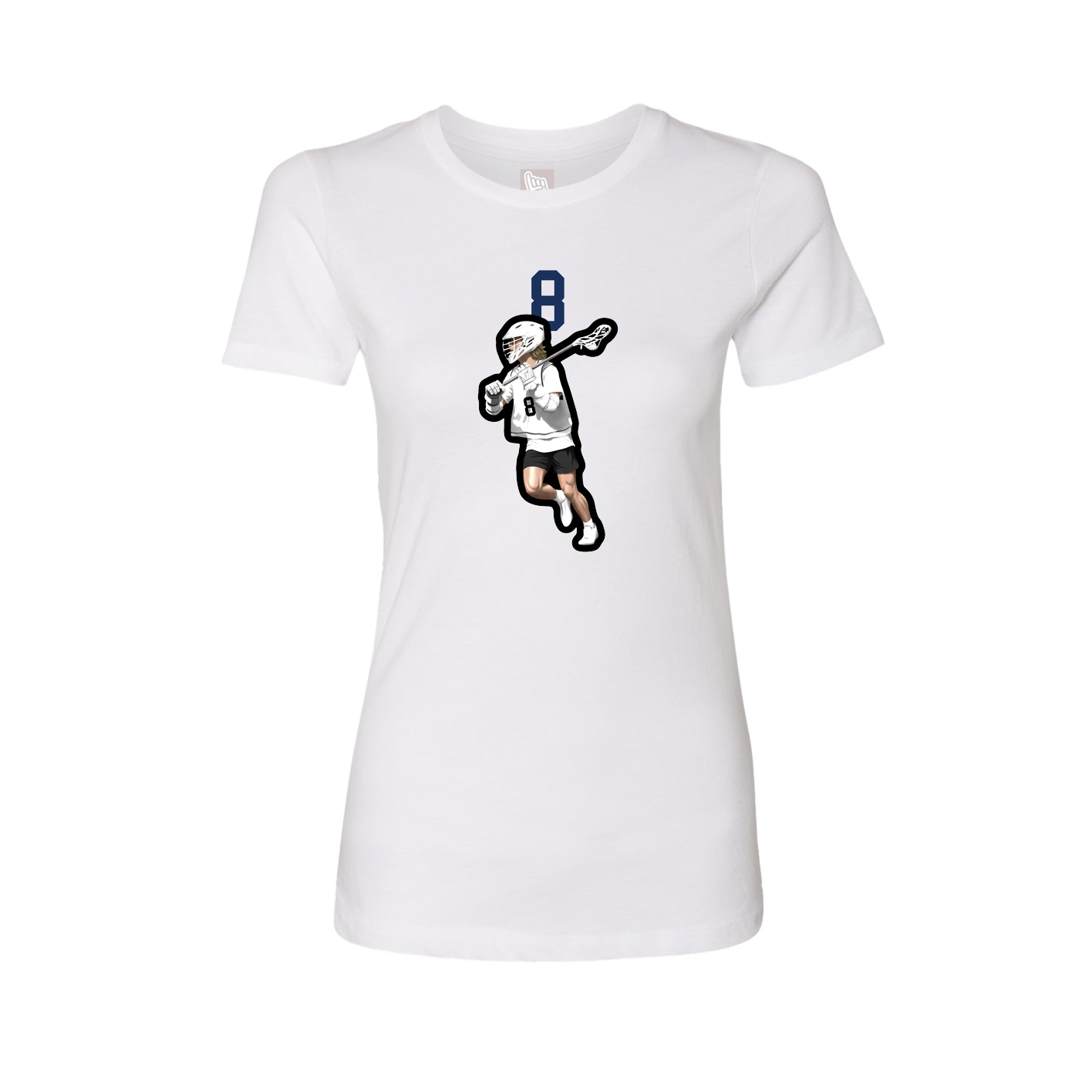 Fitted Women's Tee — Number Top in White