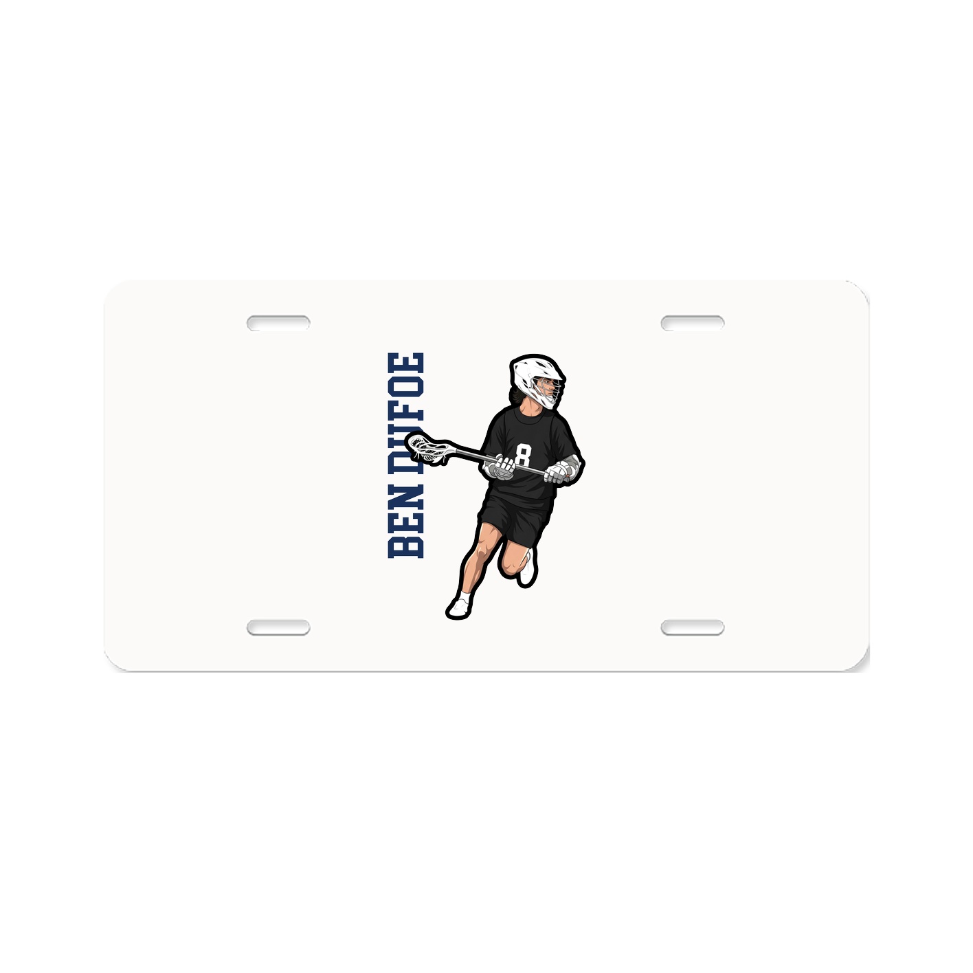 License Plate — Name Vertical in Classic
