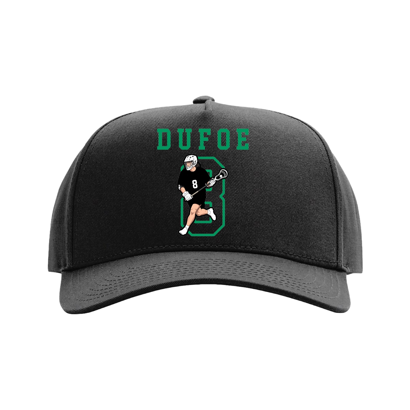 Full Fabric Five-Panel Champ Cap — Shirsey in Black
