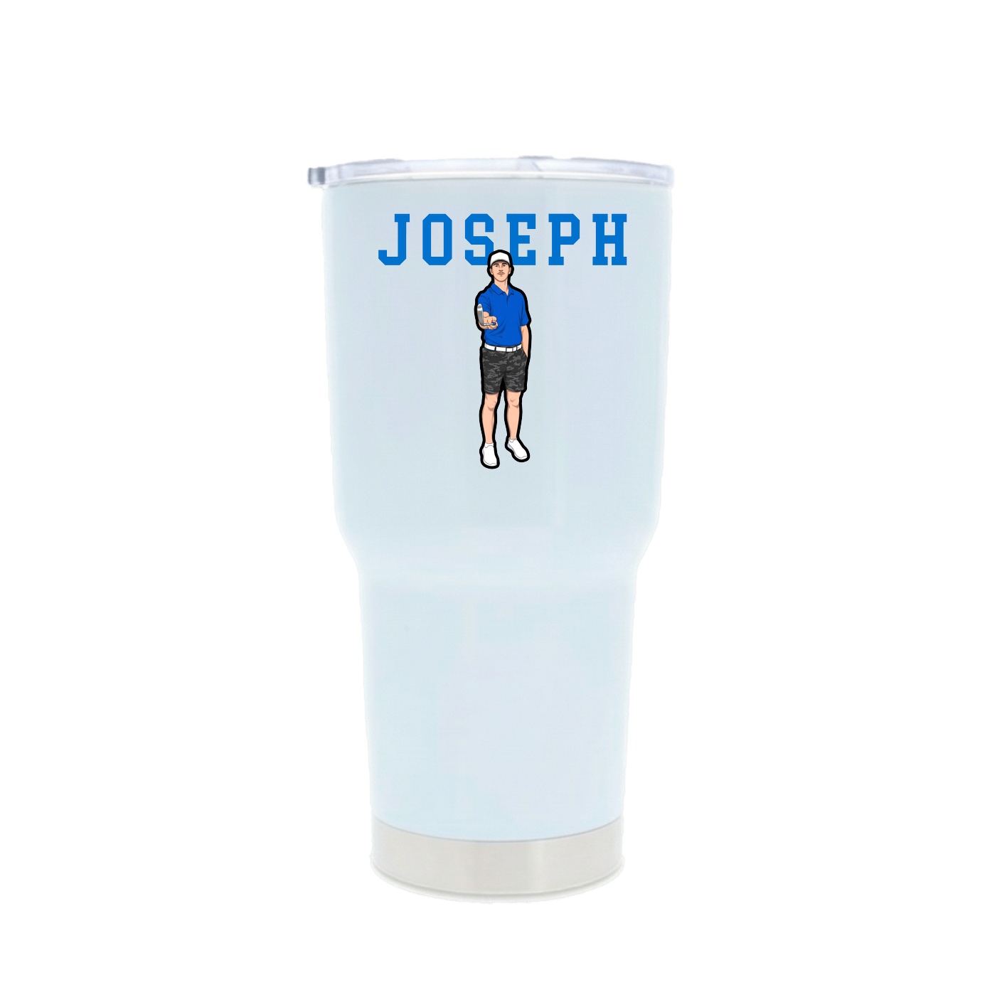 30oz Stainless Steel Tumbler — Shirsey in White