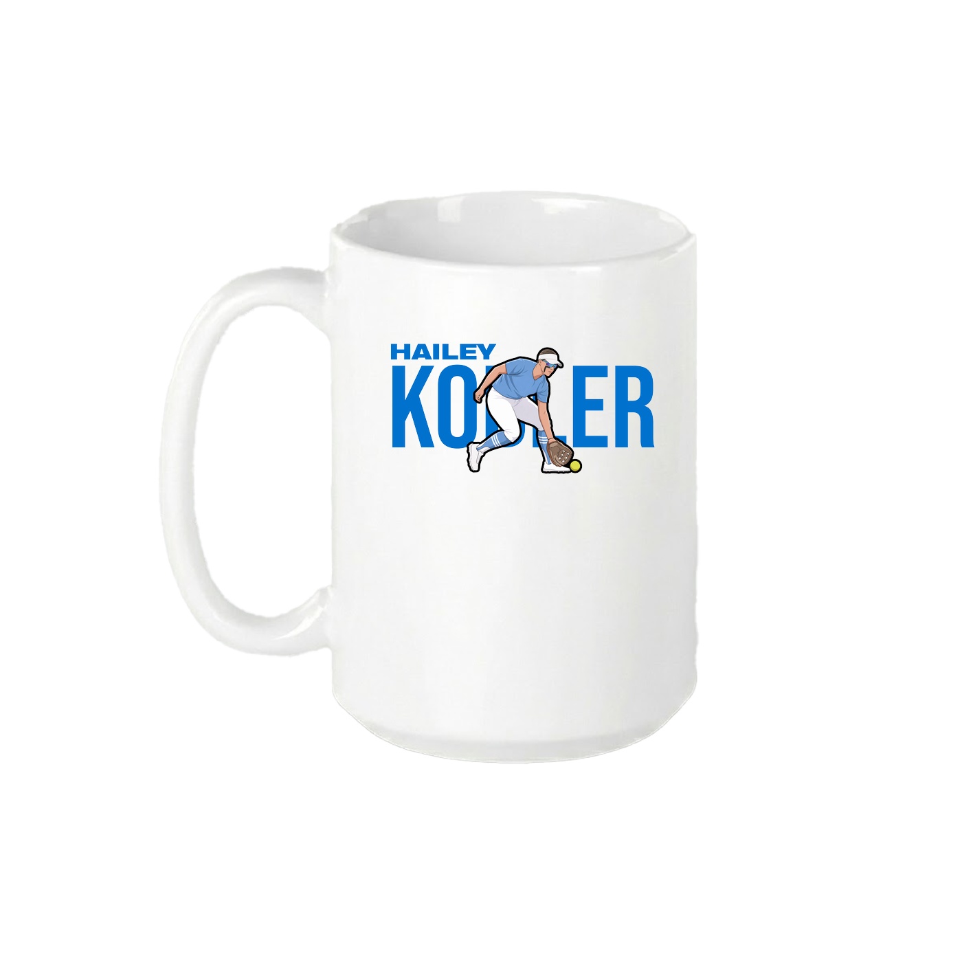 15oz Coffee Mug — Player Name in White