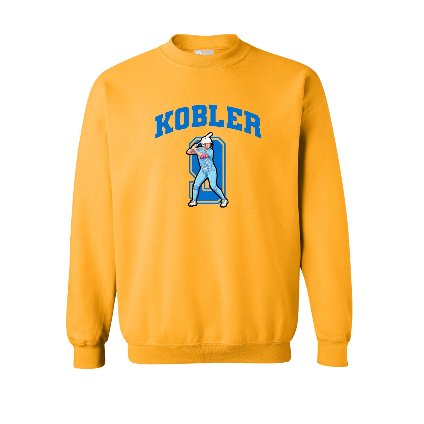 Fleece Crew — Number in Gold