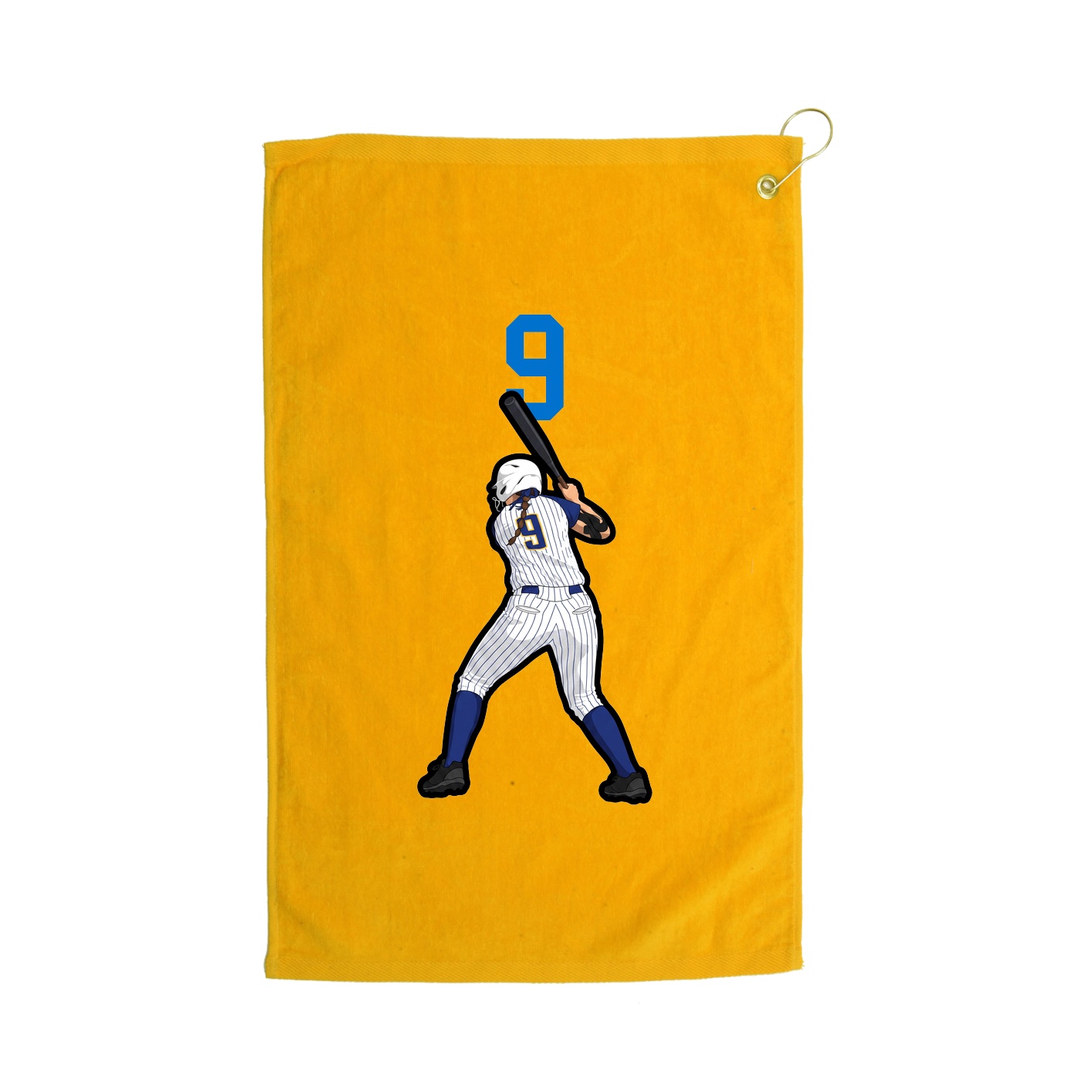 Golf Towel — Number Top in Gold
