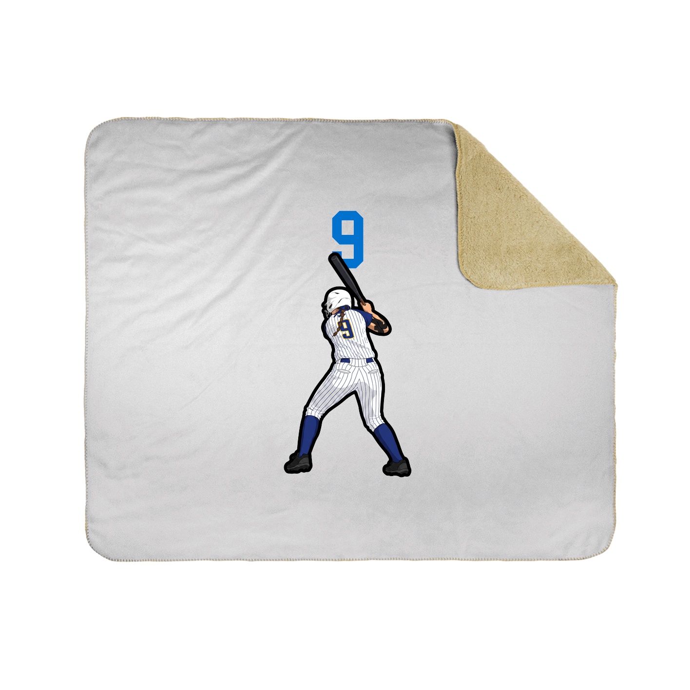 Throw Blanket — Number Top in White