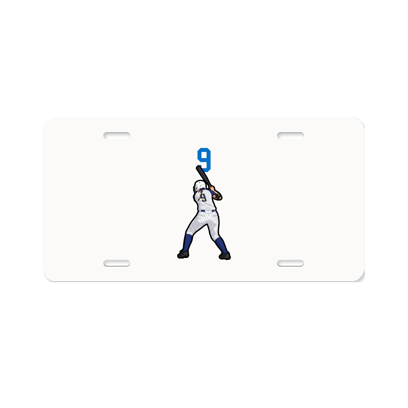 License Plate — Number Top in Classic