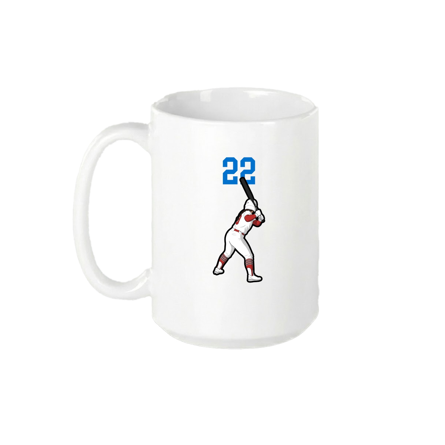 15oz Coffee Mug — Number Top in White