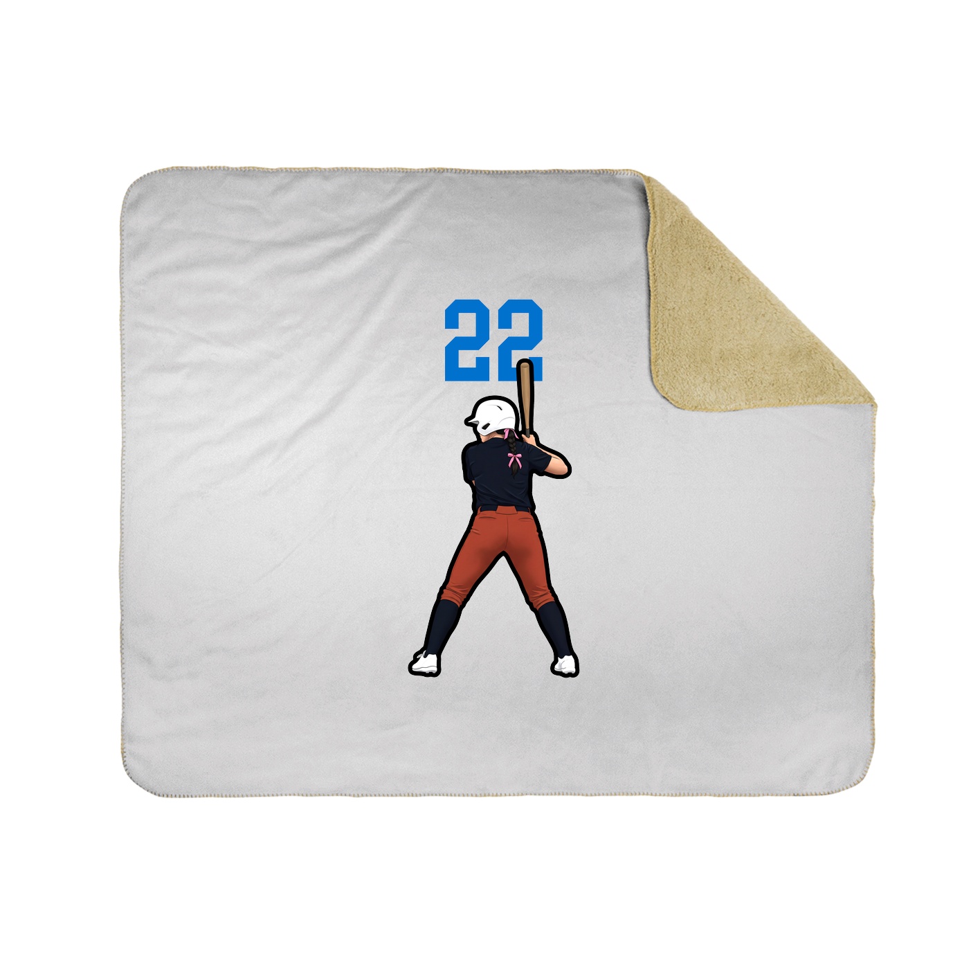 Throw Blanket — Number Top in White