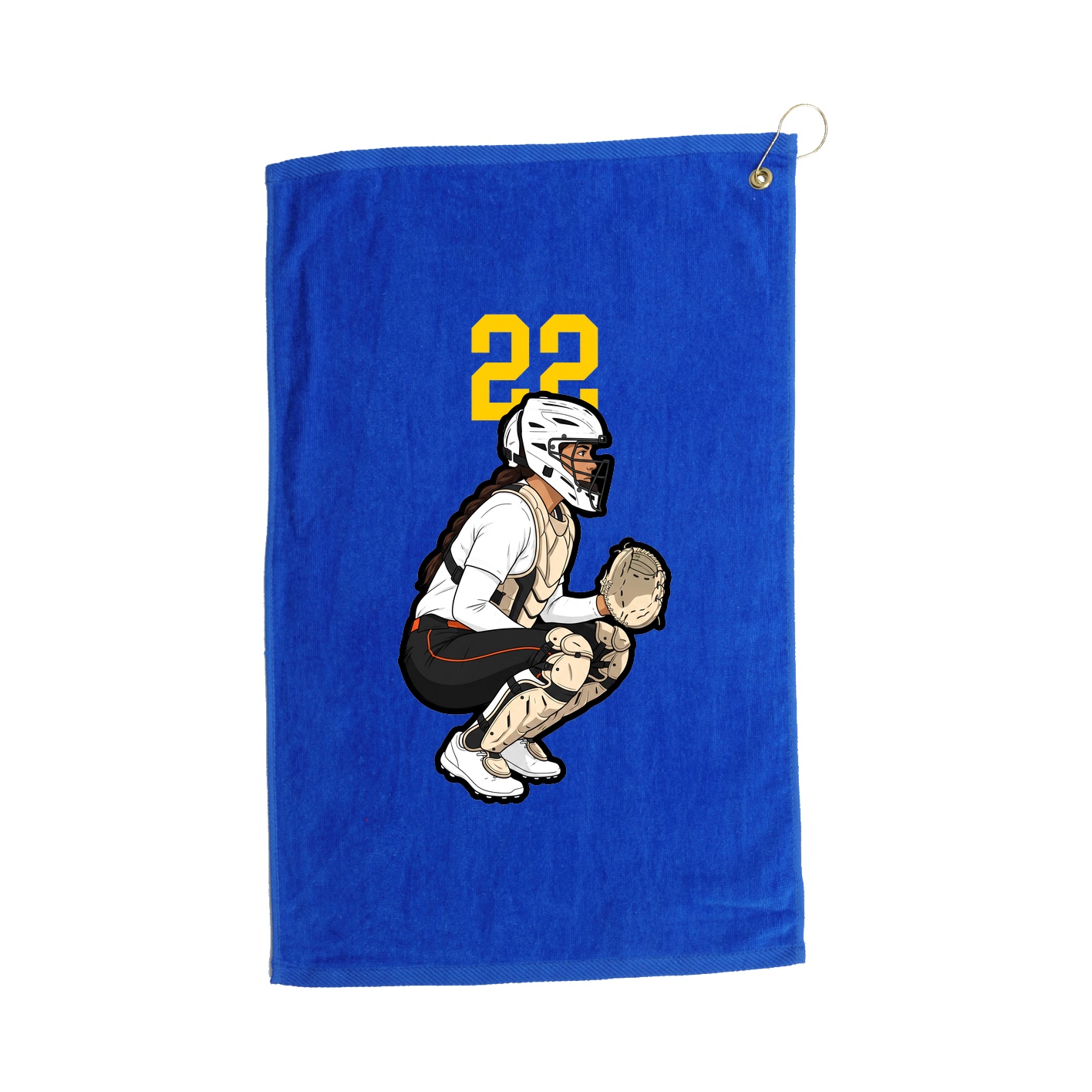Golf Towel — Number Top in Royal