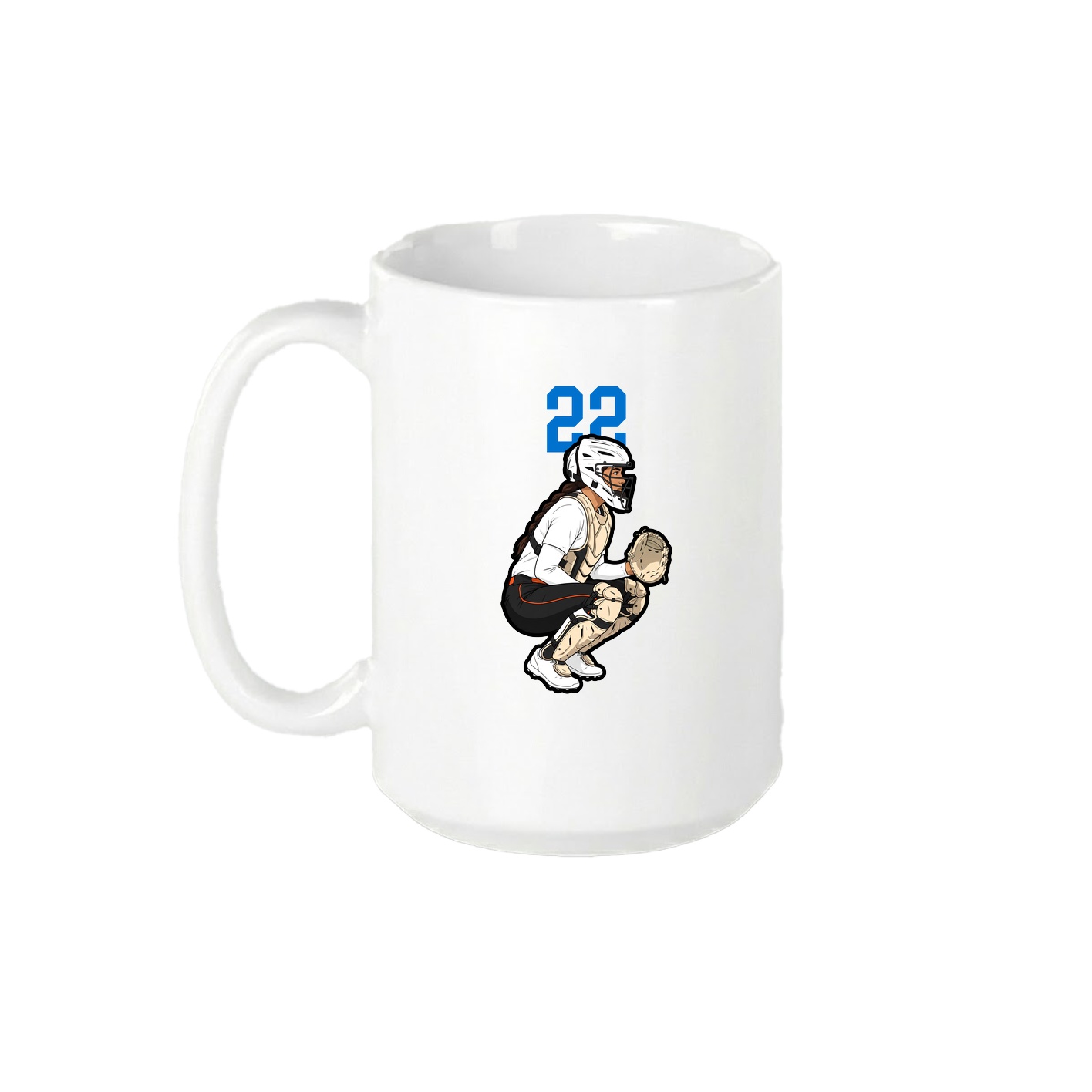 15oz Coffee Mug — Number Top in White