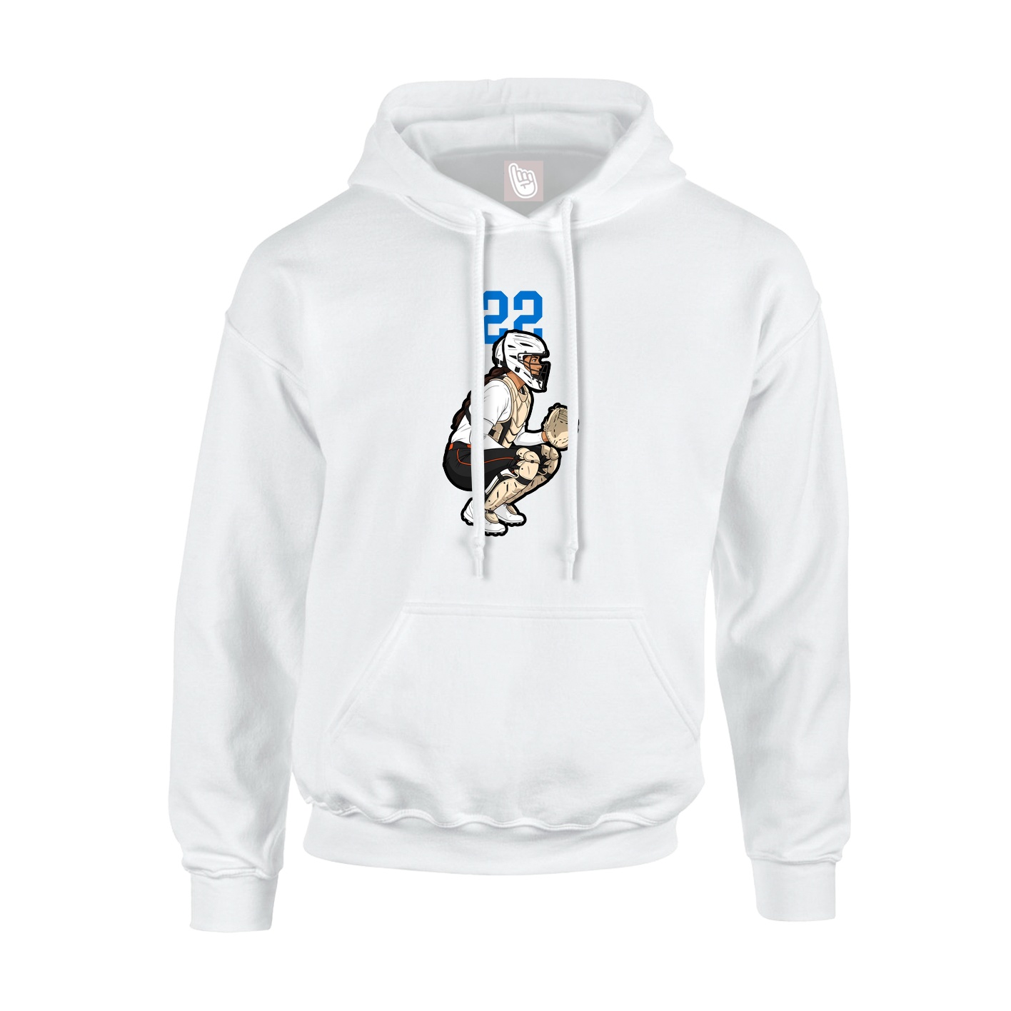 Hoodie — Number Top in White