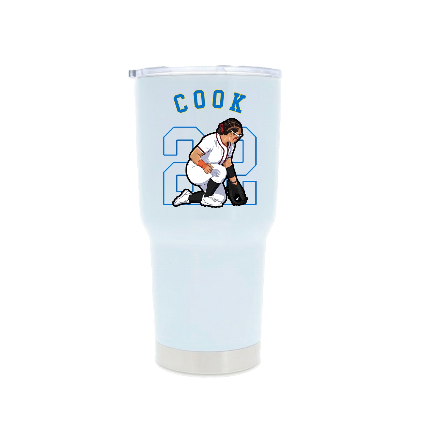 30oz Stainless Steel Tumbler — Shirsey Arch in White