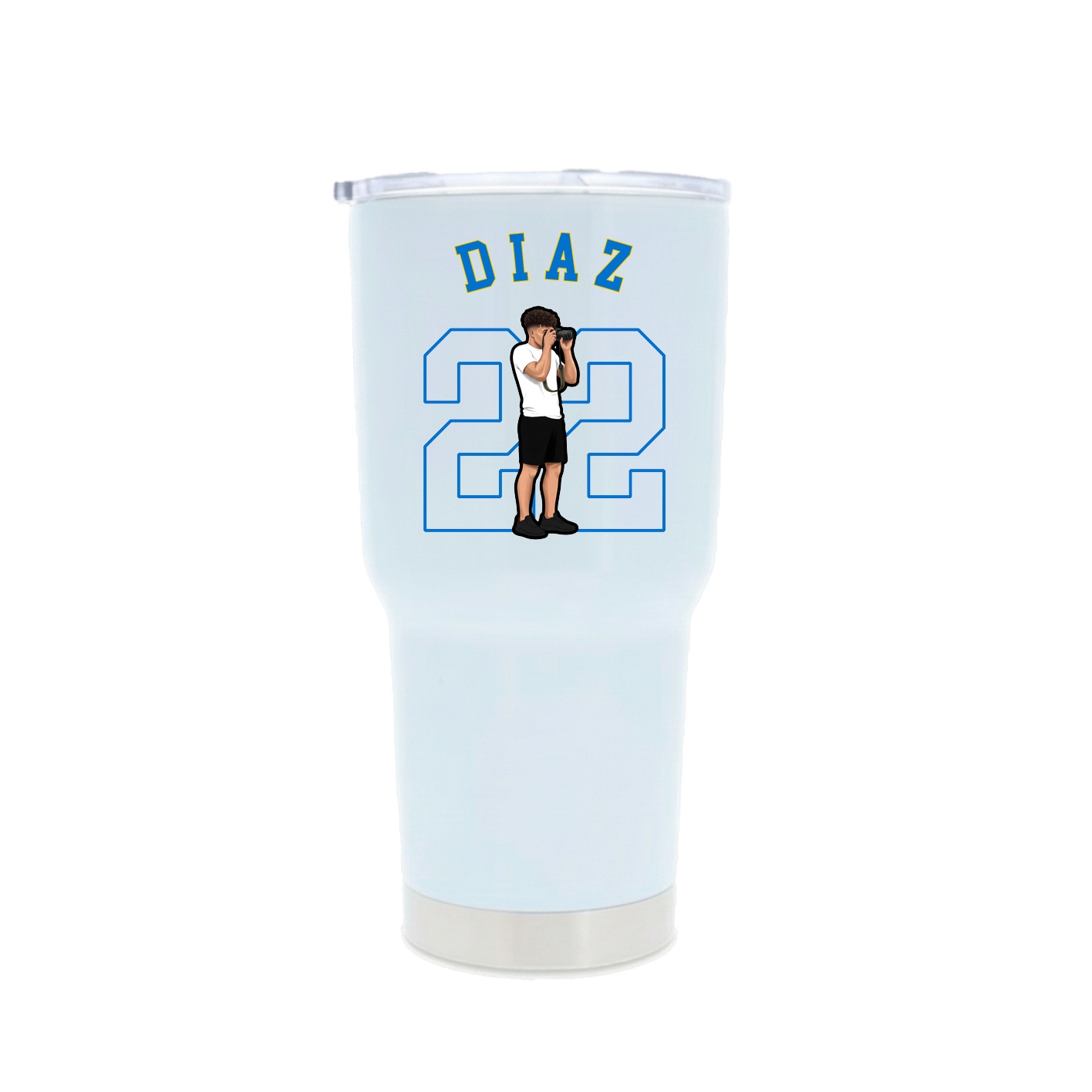 30oz Stainless Steel Tumbler — Shirsey Arch in White
