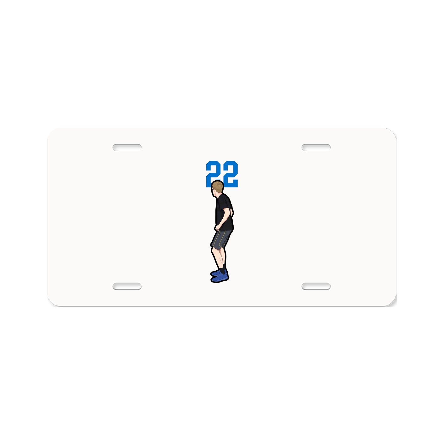 License Plate — Number Top in Classic